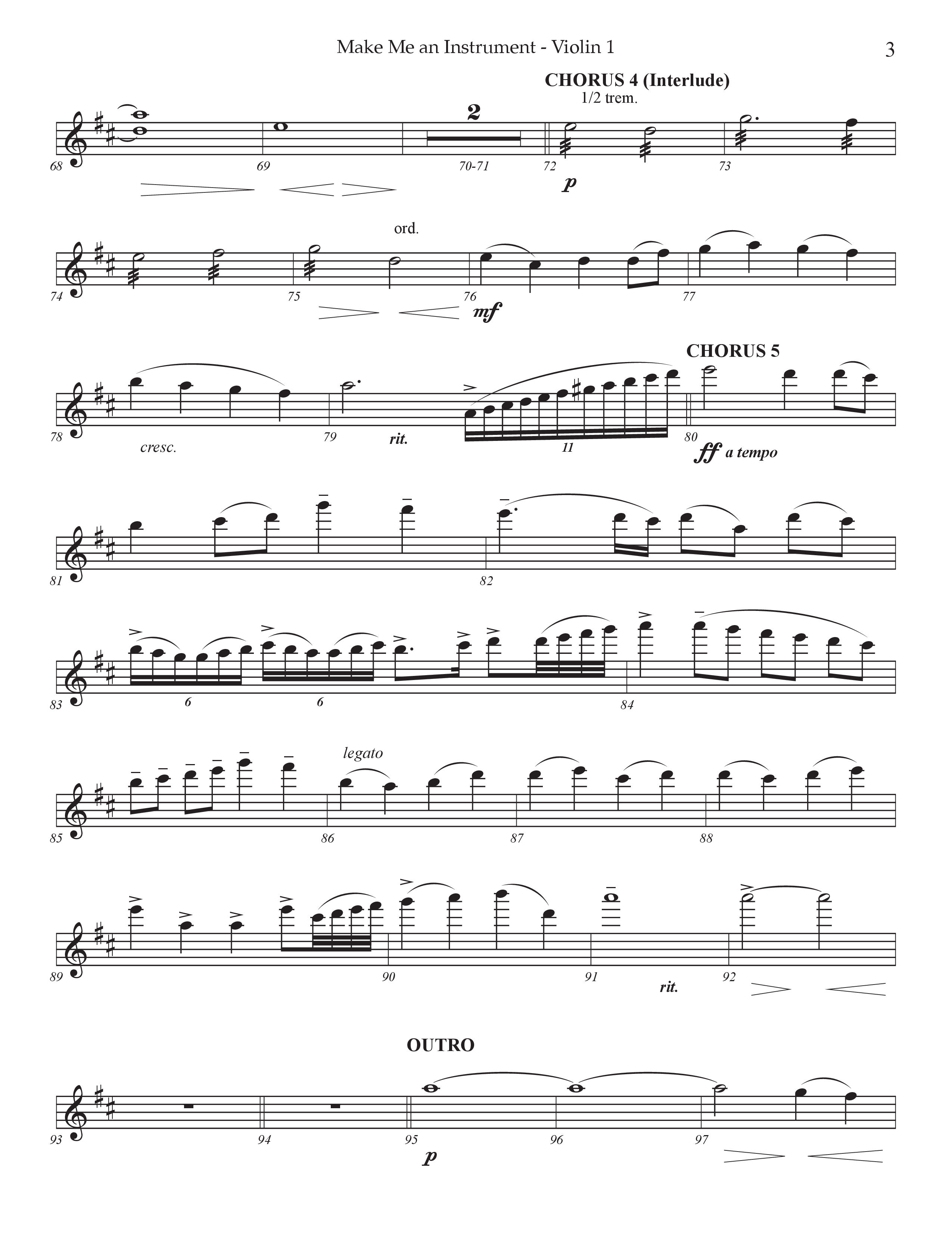 Make Me An Instrument (Choral Anthem SATB) String Ensemble (Prestonwood Worship / Arr. Jonathan Walker)