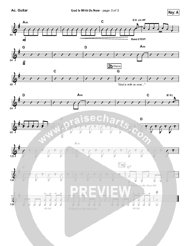 God Is With Us Now Acoustic Guitar (Gateway Worship)