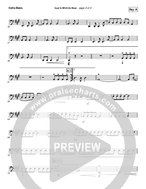 God Is With Us Now Cello/Bass (Gateway Worship)