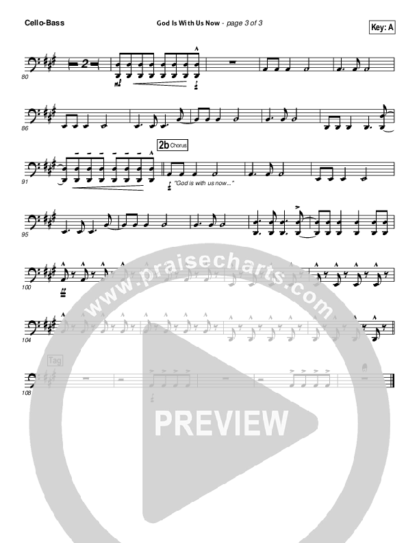 God Is With Us Now Cello/Bass (Gateway Worship)