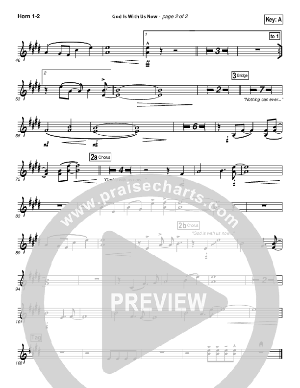 God Is With Us Now French Horn 1/2 (Gateway Worship)