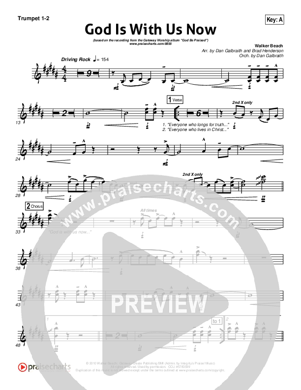 God Is With Us Now Brass Pack (Gateway Worship)