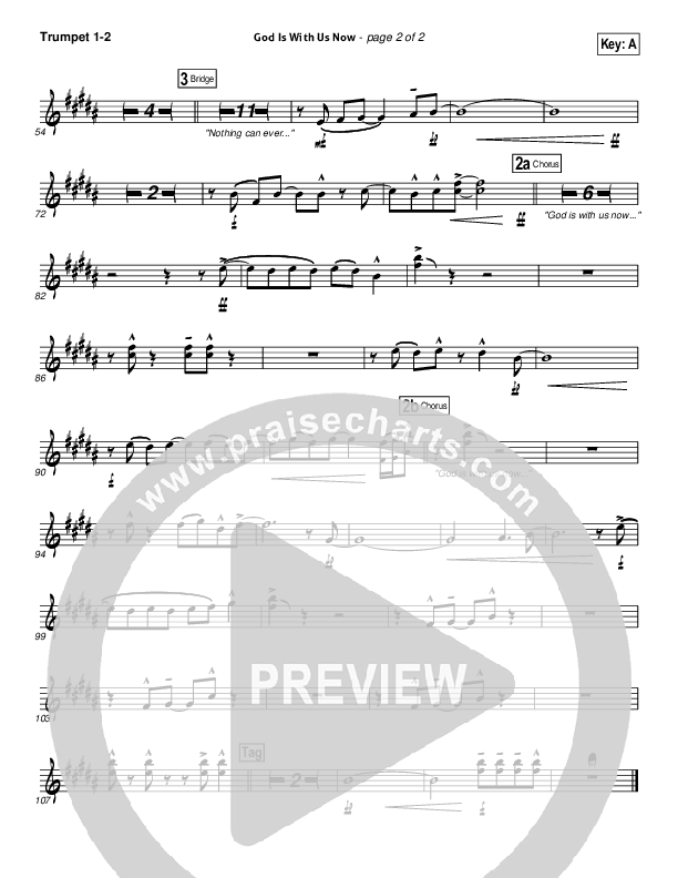 God Is With Us Now Trumpet 1,2 (Gateway Worship)