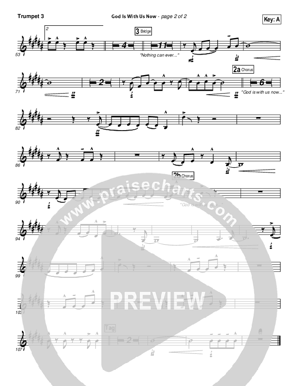 God Is With Us Now Trumpet 3 (Gateway Worship)