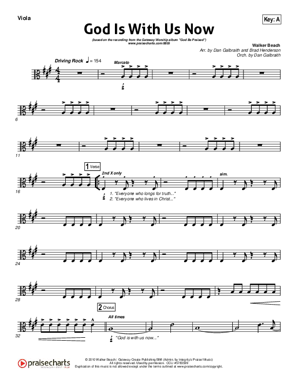 God Is With Us Now Viola (Gateway Worship)