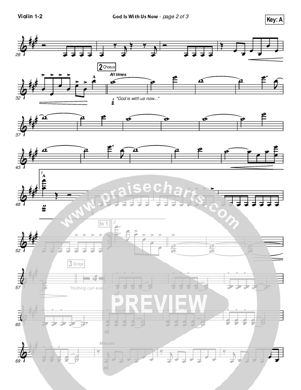 God Is With Us Now Violin 1/2 (Gateway Worship)