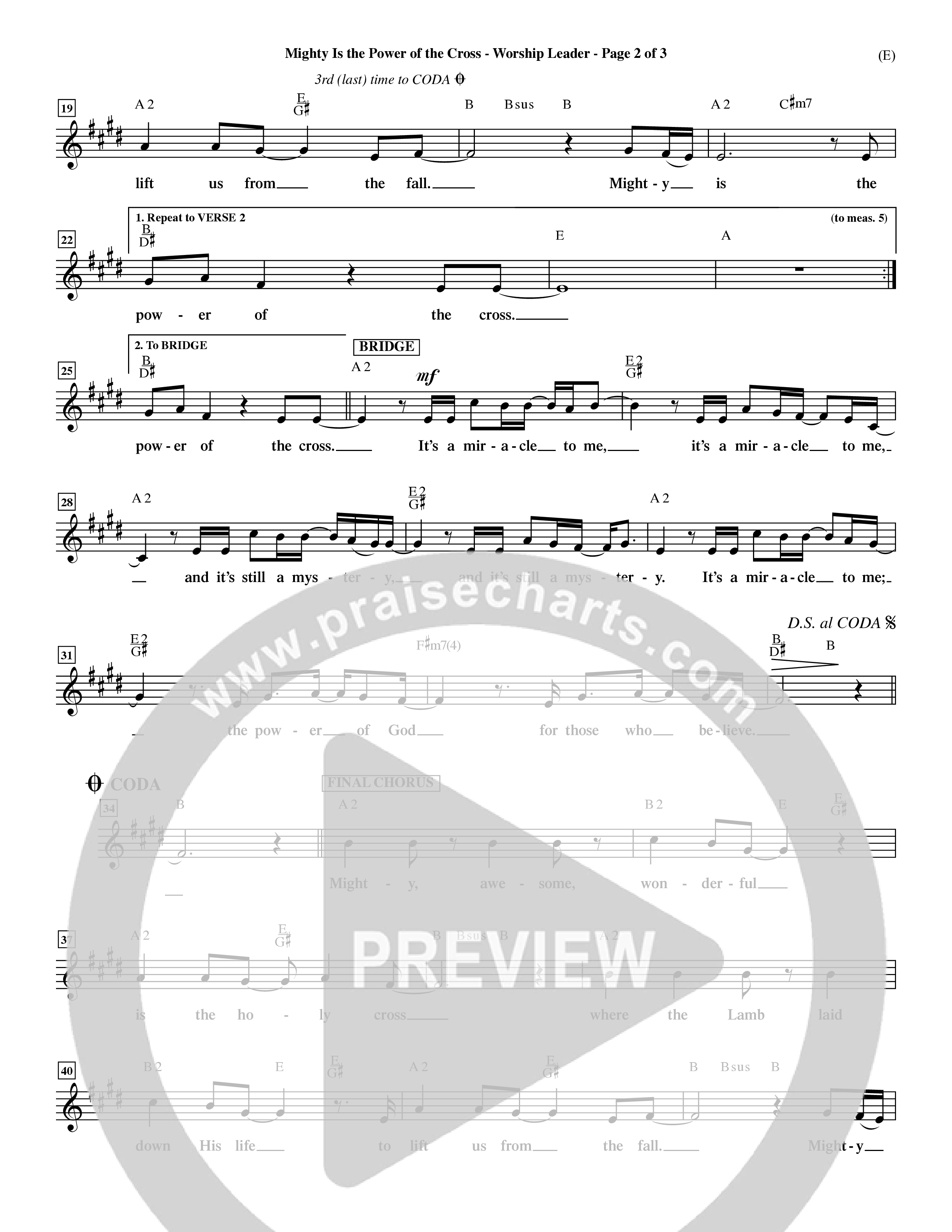 Mighty Is The Power Of The Cross (Choral Anthem SATB) Rhythm Pack (Word Music Choral / Orch. Dave Williamson)