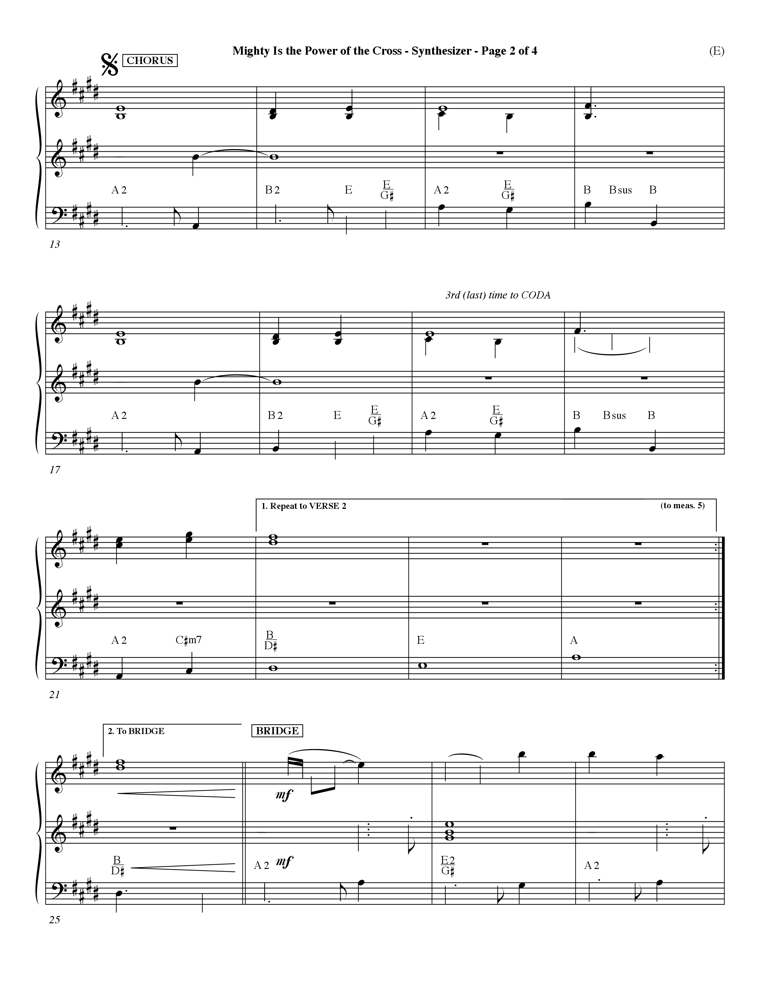 Mighty Is The Power Of The Cross (Choral Anthem SATB) Synth (Word Music Choral / Orch. Dave Williamson)