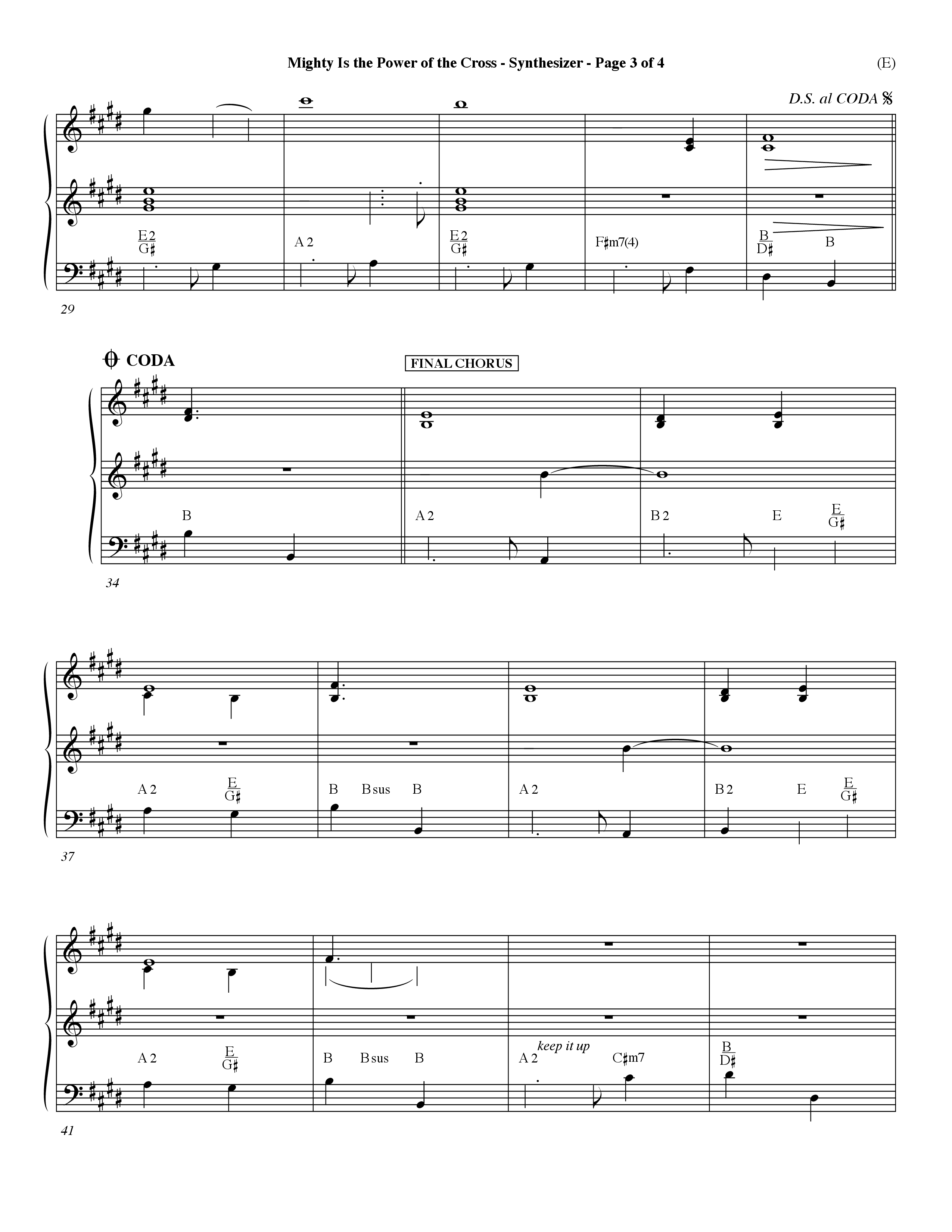 Mighty Is The Power Of The Cross (Choral Anthem SATB) Synth (Word Music Choral / Orch. Dave Williamson)