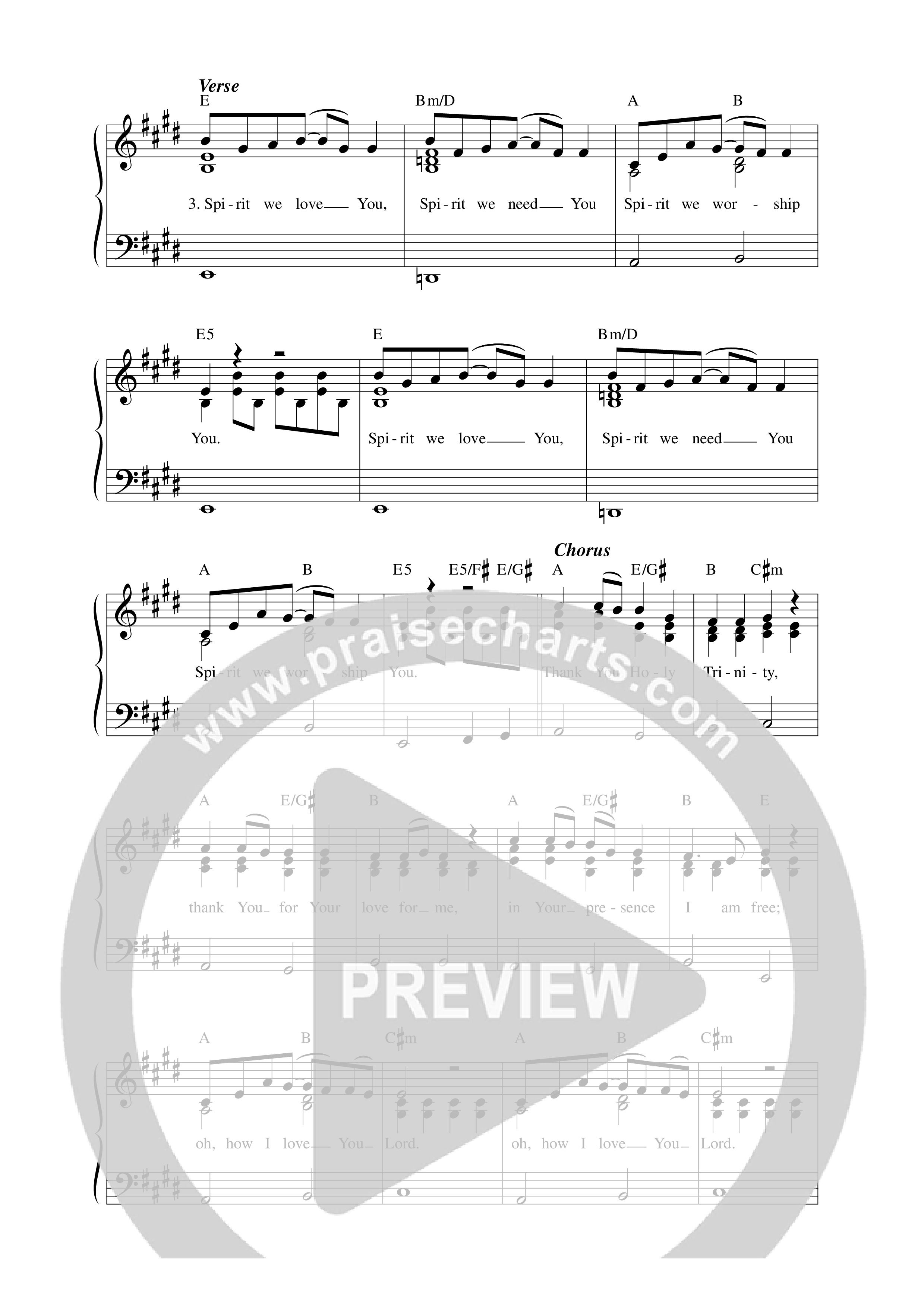 Trinity Lead Sheet Melody (Worship For Everyone)