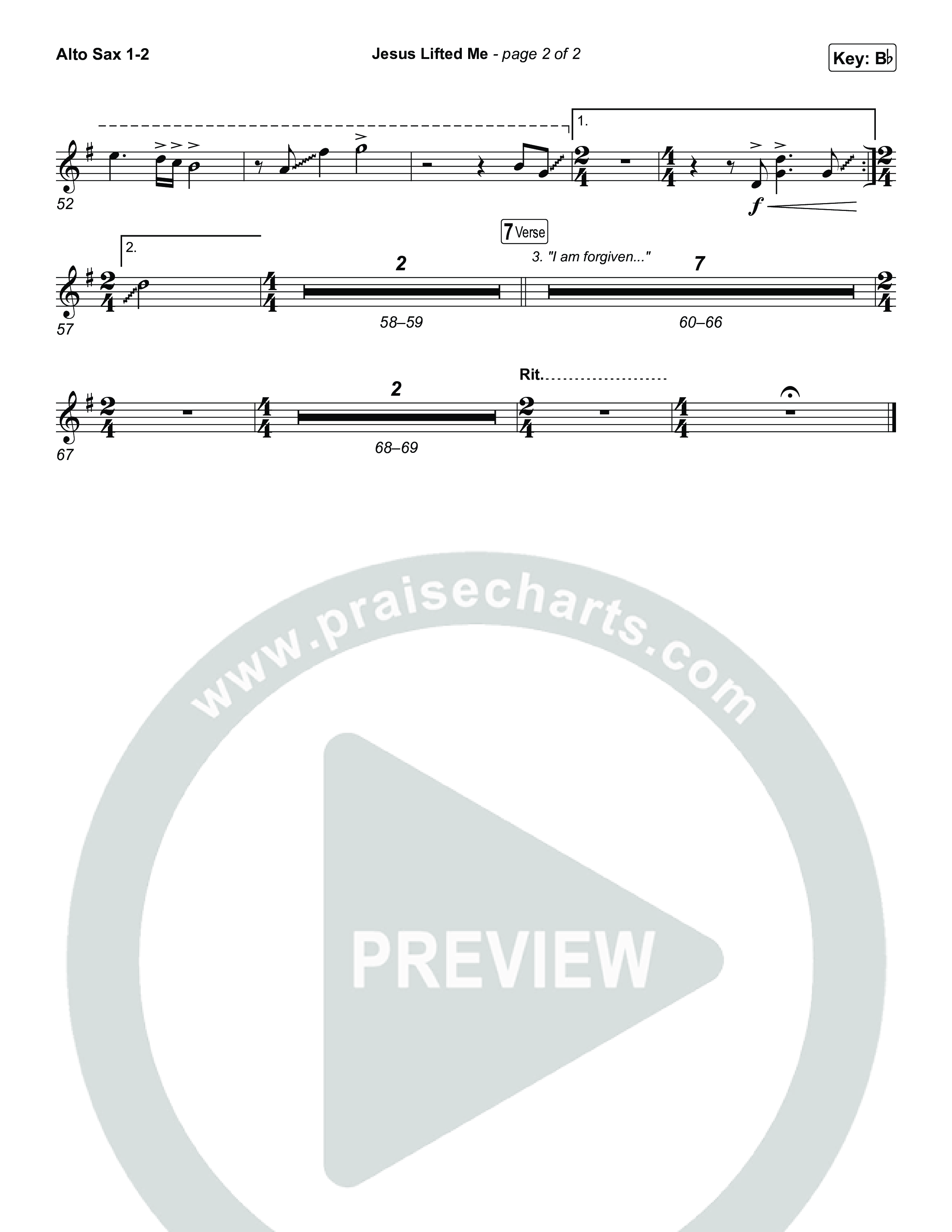 Jesus Lifted Me Sax Pack (CAIN / Brooke Ligertwood)