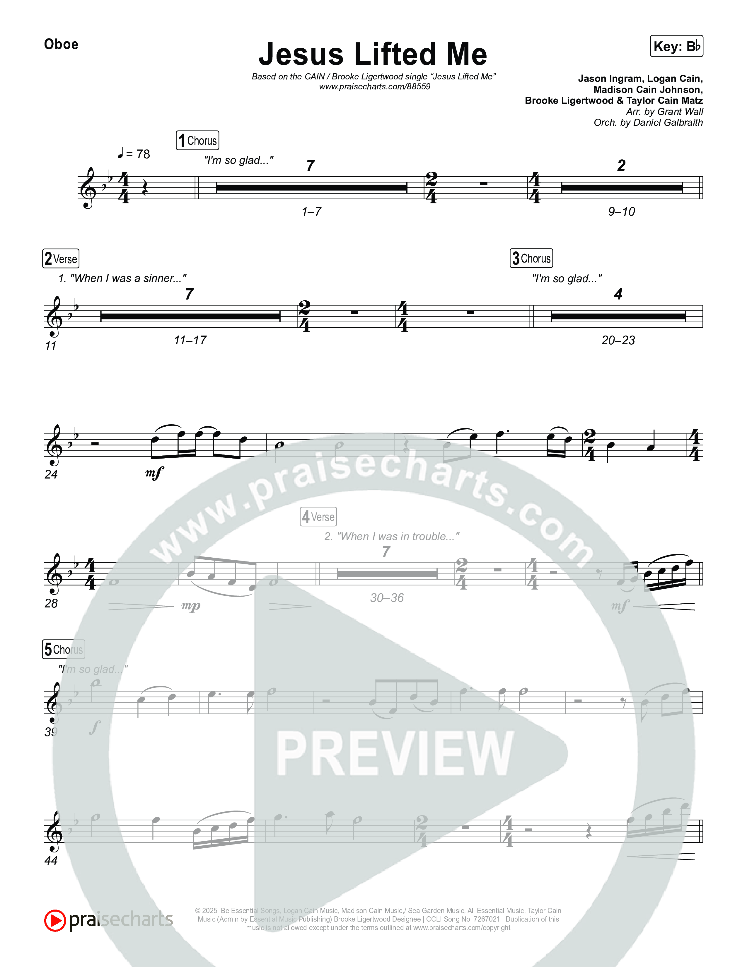 Jesus Lifted Me Wind Pack (CAIN / Brooke Ligertwood)