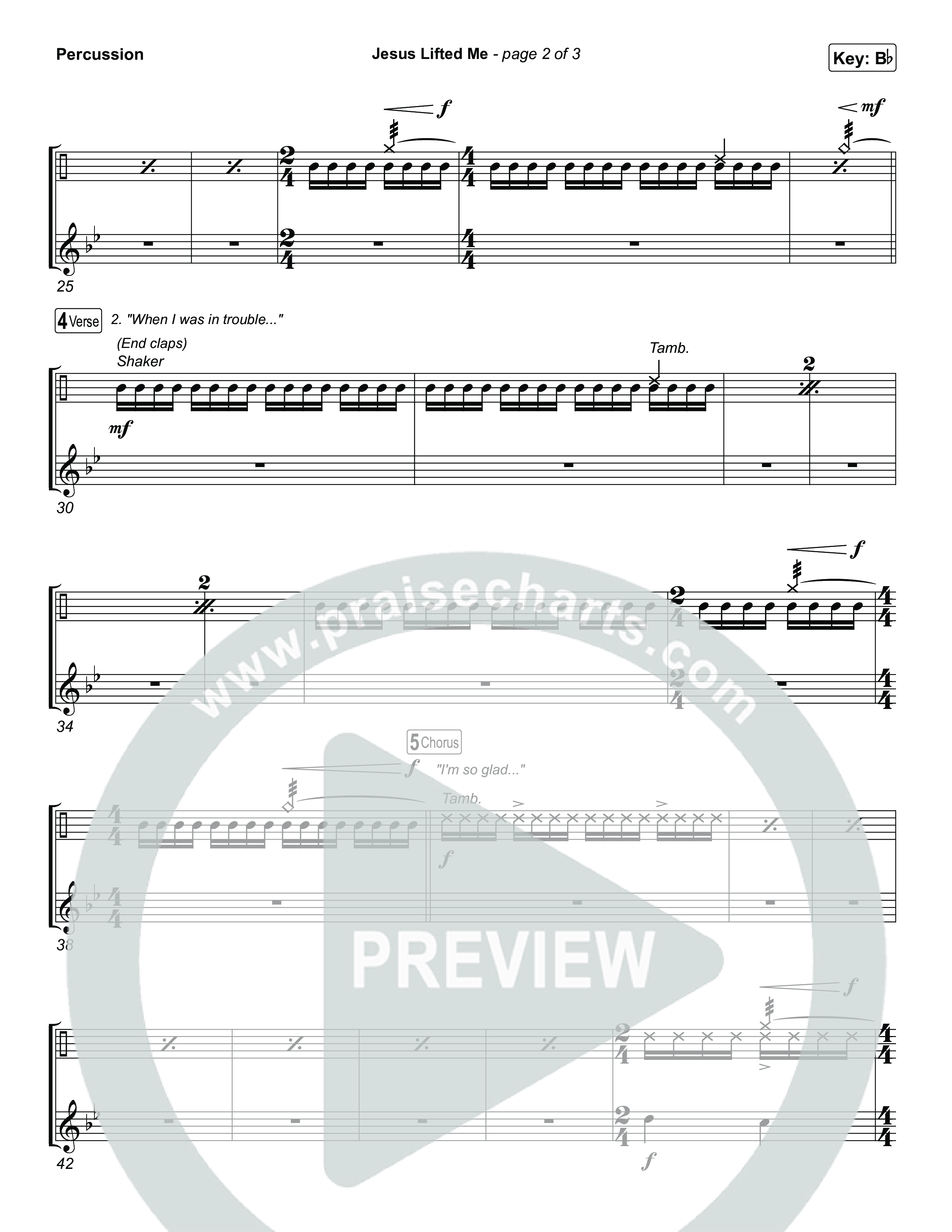 Jesus Lifted Me Percussion (CAIN / Brooke Ligertwood)