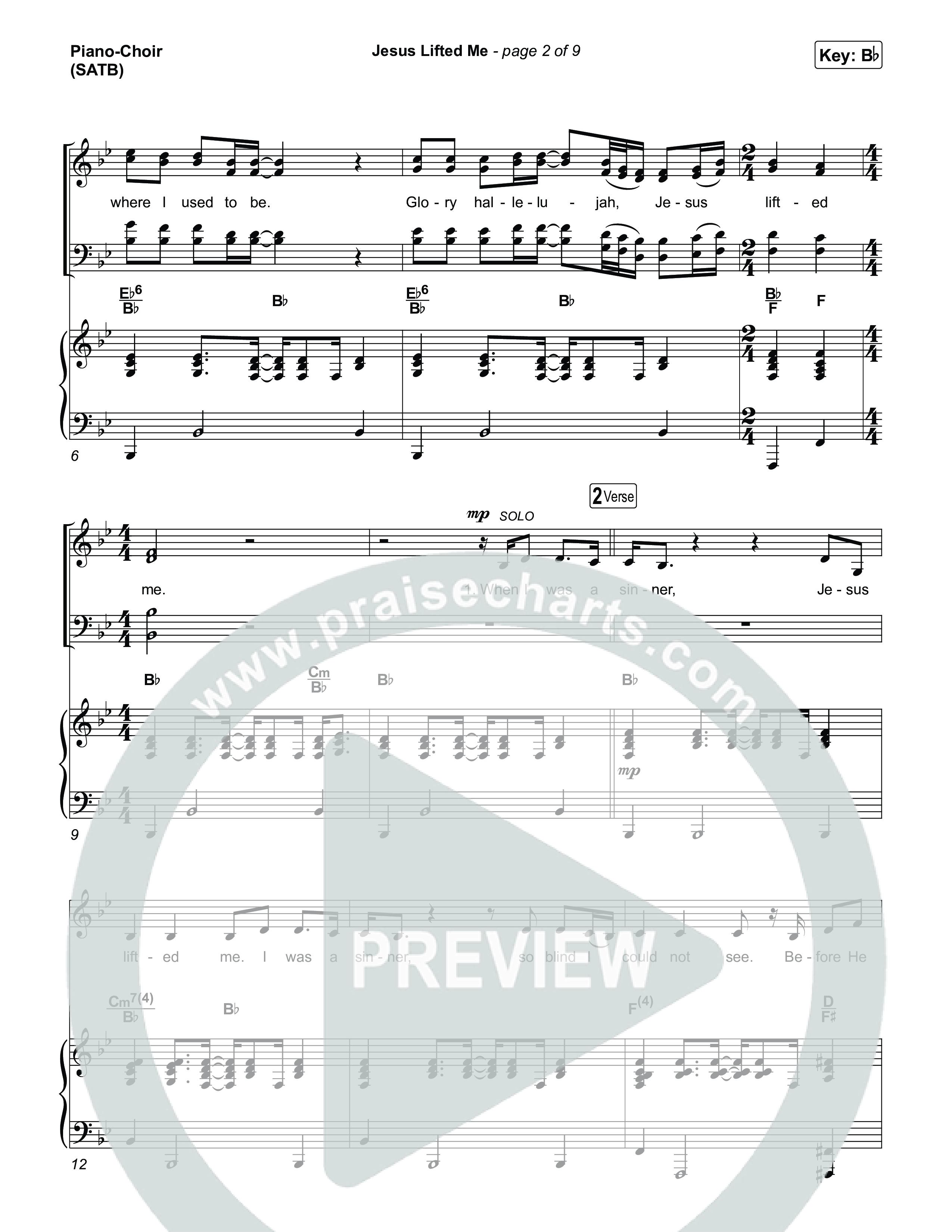 Jesus Lifted Me Piano/Vocal Pack (CAIN / Brooke Ligertwood)