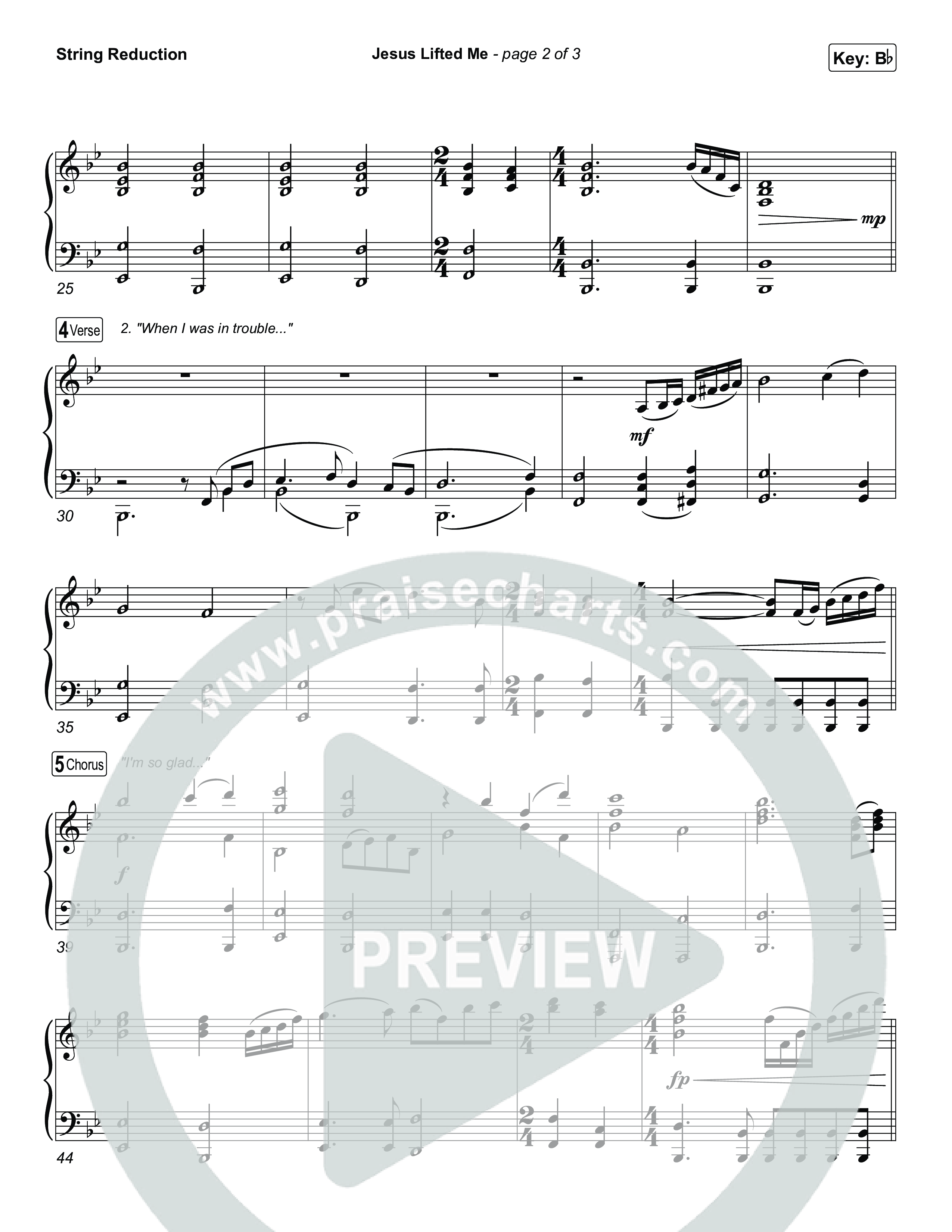 Jesus Lifted Me String Reduction (CAIN / Brooke Ligertwood)