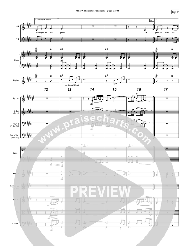 O For A Thousand Conductor's Score (Gateway Worship)