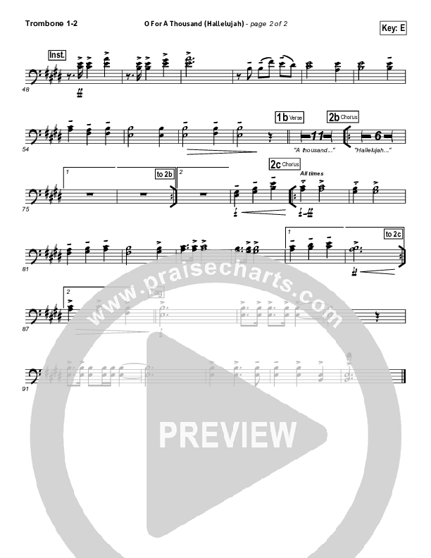 O For A Thousand Trombone 1/2 (Gateway Worship)