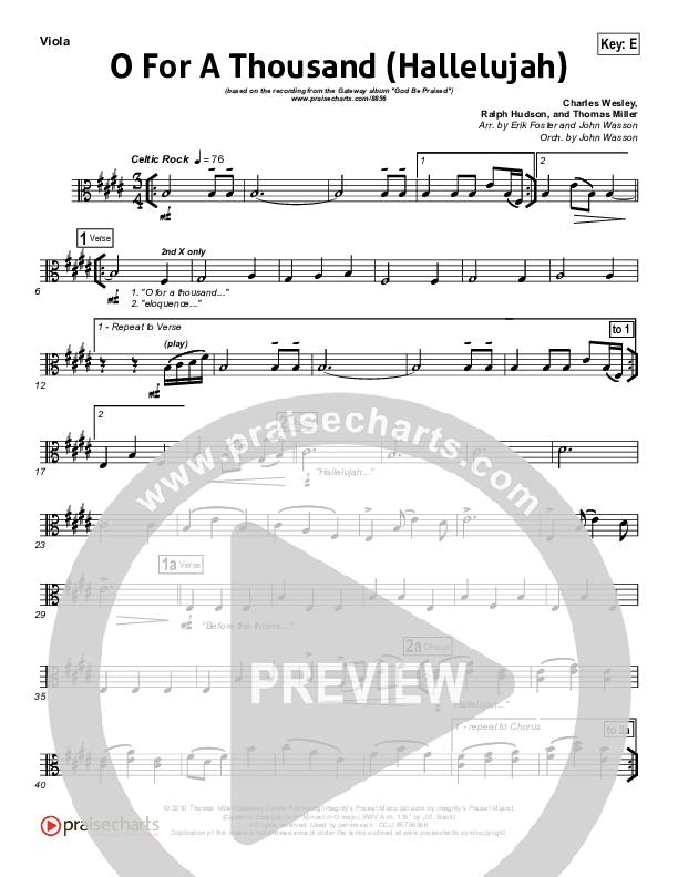 O For A Thousand Viola (Gateway Worship)
