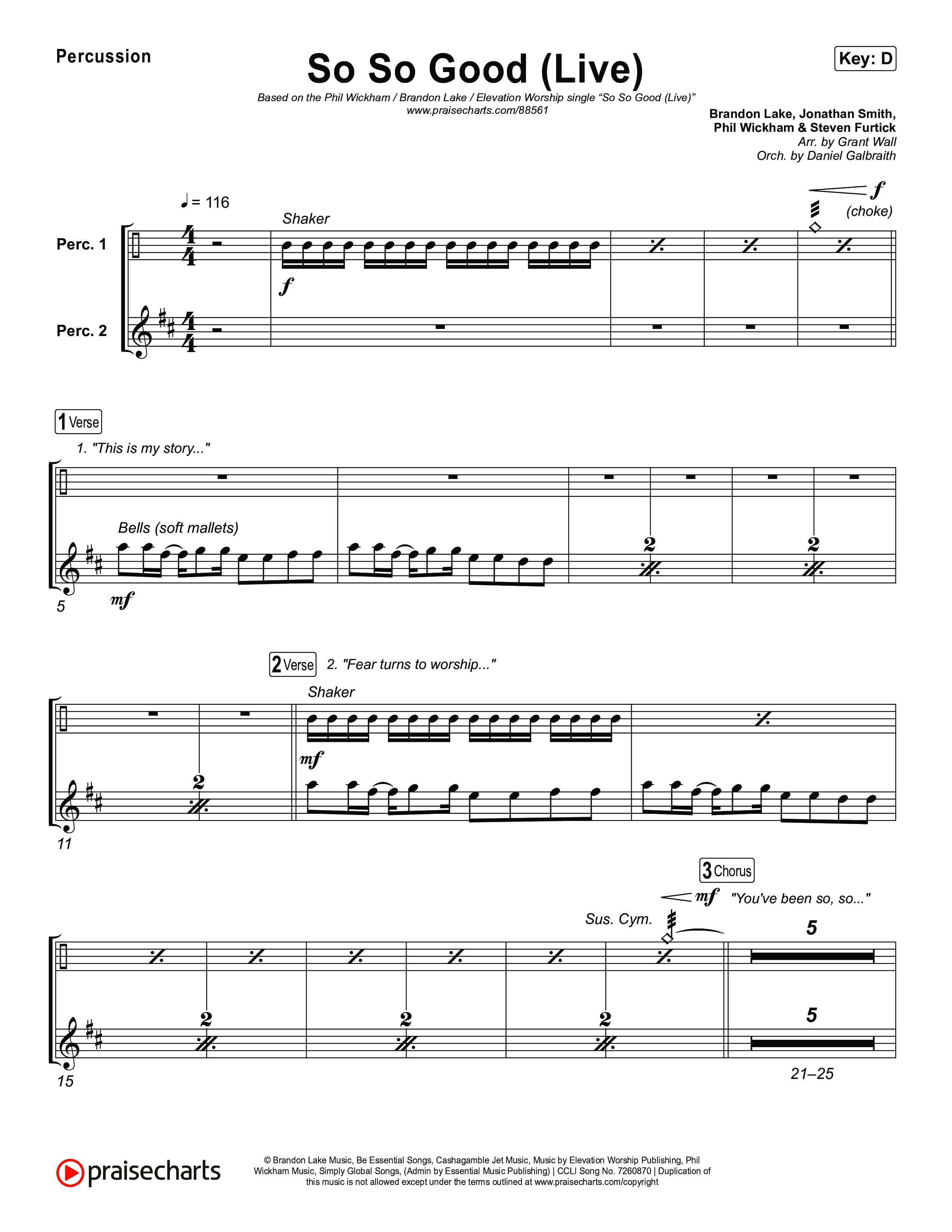 So So Good (Live) Percussion (Phil Wickham / Brandon Lake / Elevation Worship)