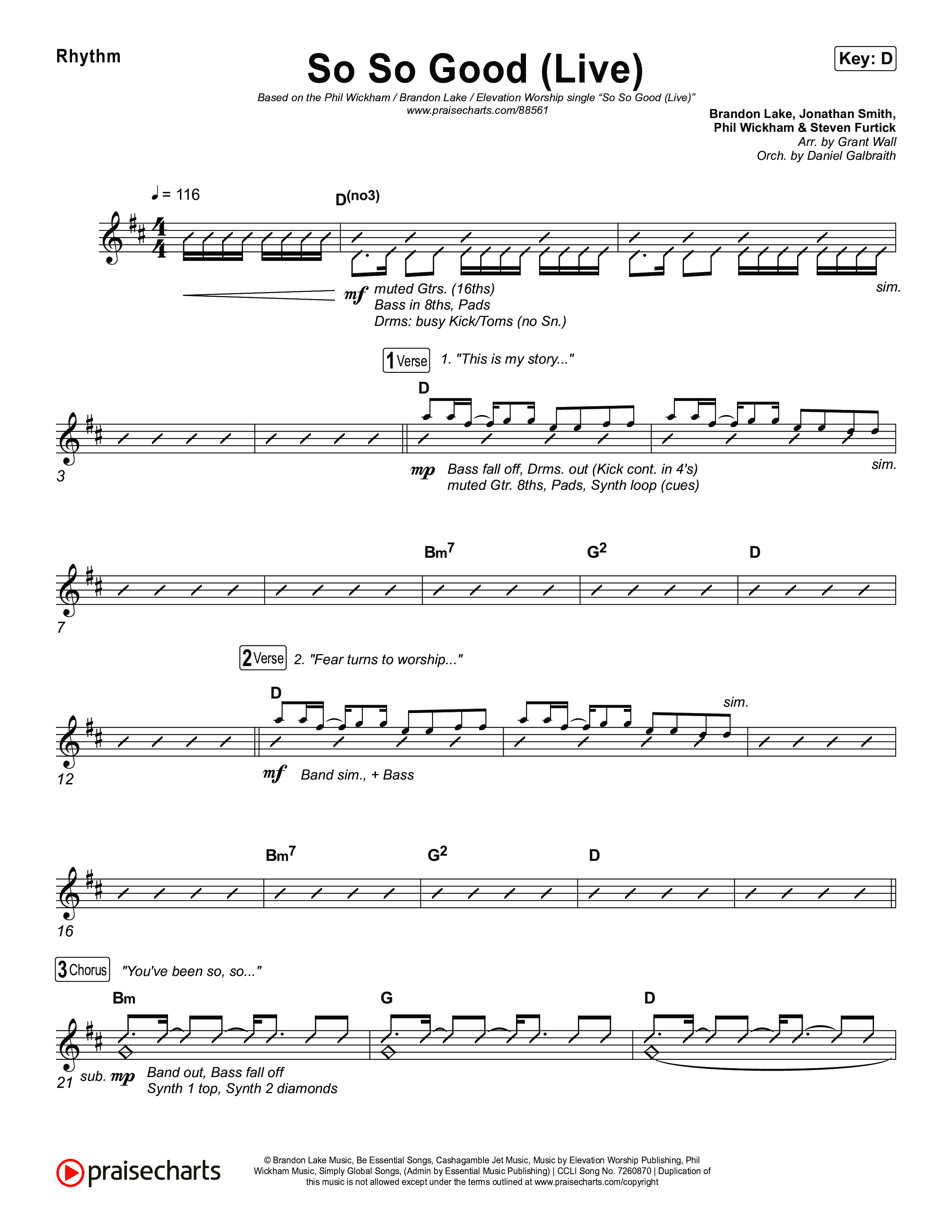 So So Good (Live) Rhythm Pack (Phil Wickham / Brandon Lake / Elevation Worship)