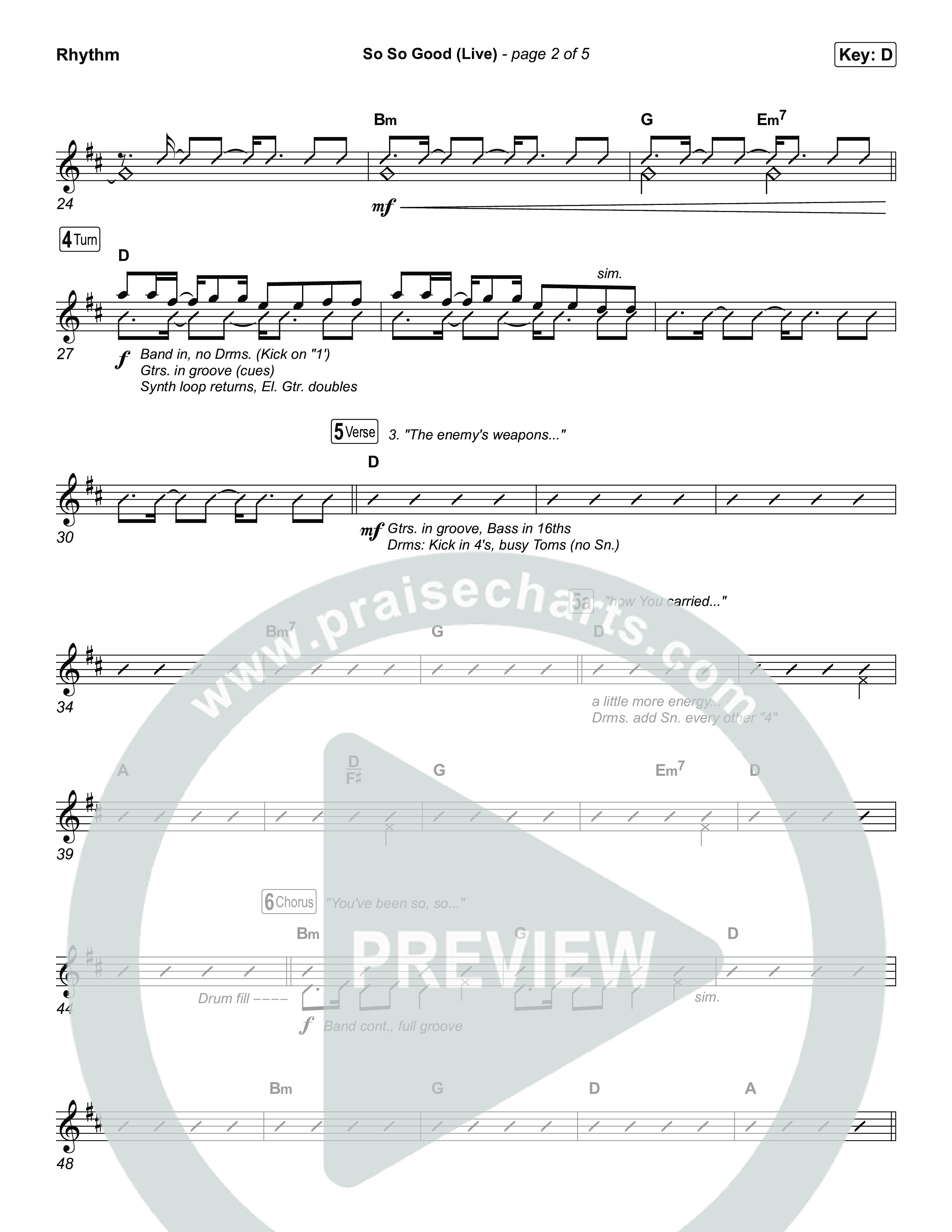 So So Good (Live) Rhythm Pack (Phil Wickham / Brandon Lake / Elevation Worship)