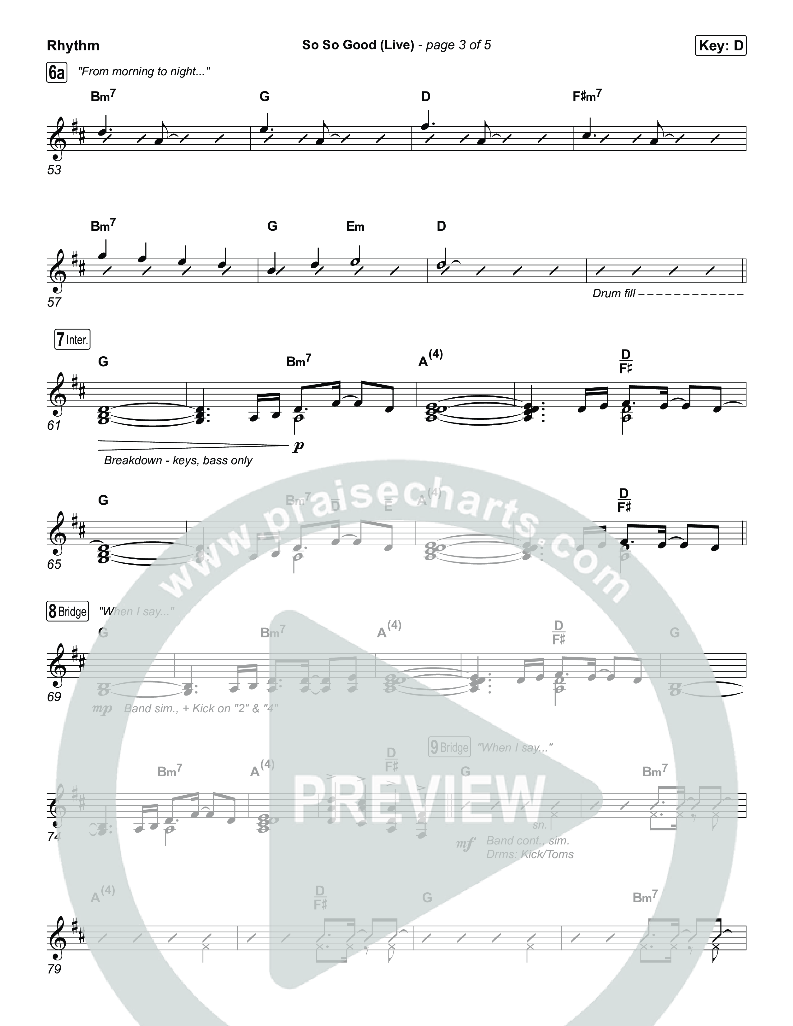 So So Good (Live) Rhythm Pack (Phil Wickham / Brandon Lake / Elevation Worship)