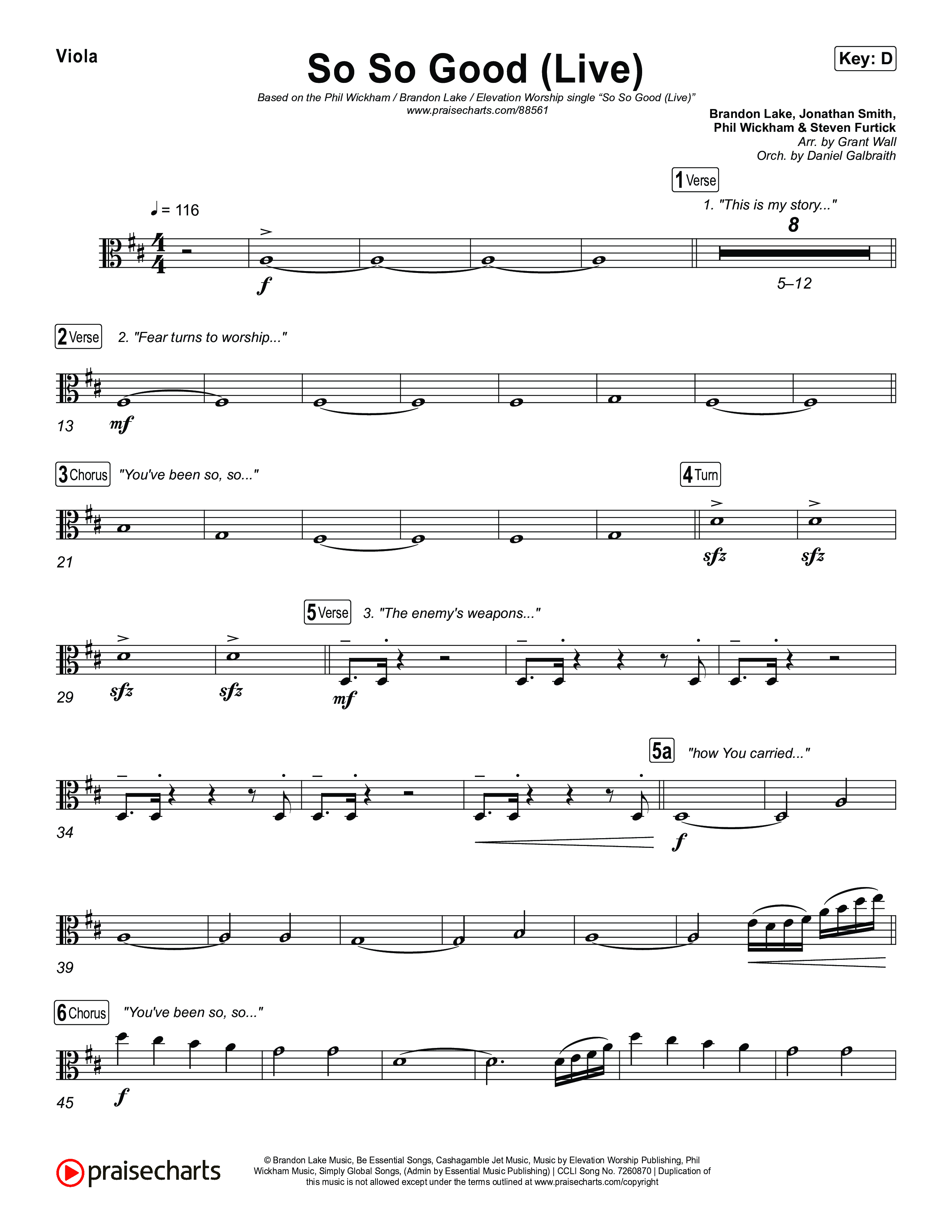 So So Good (Live) Viola (Phil Wickham / Brandon Lake / Elevation Worship)