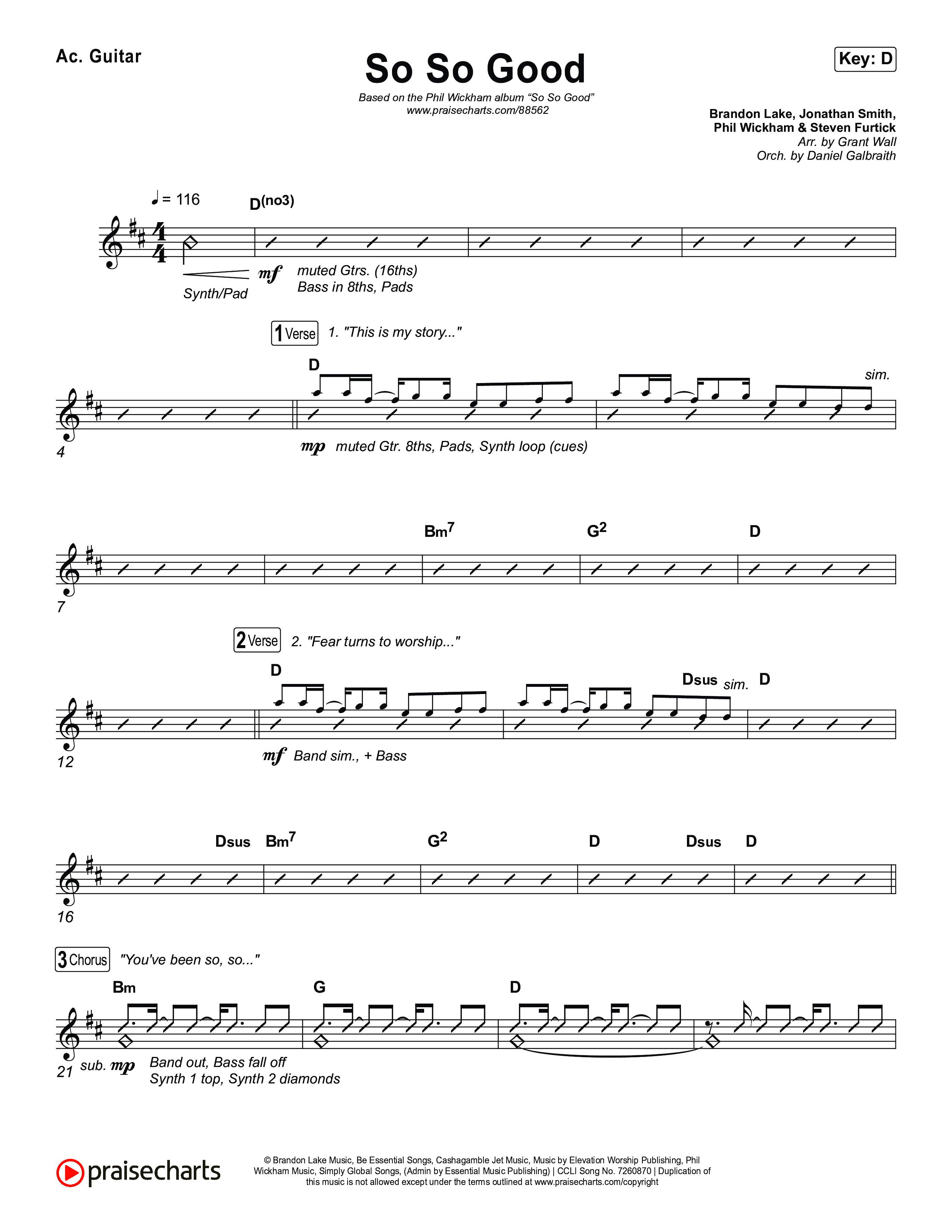 So So Good Acoustic Guitar (Phil Wickham)