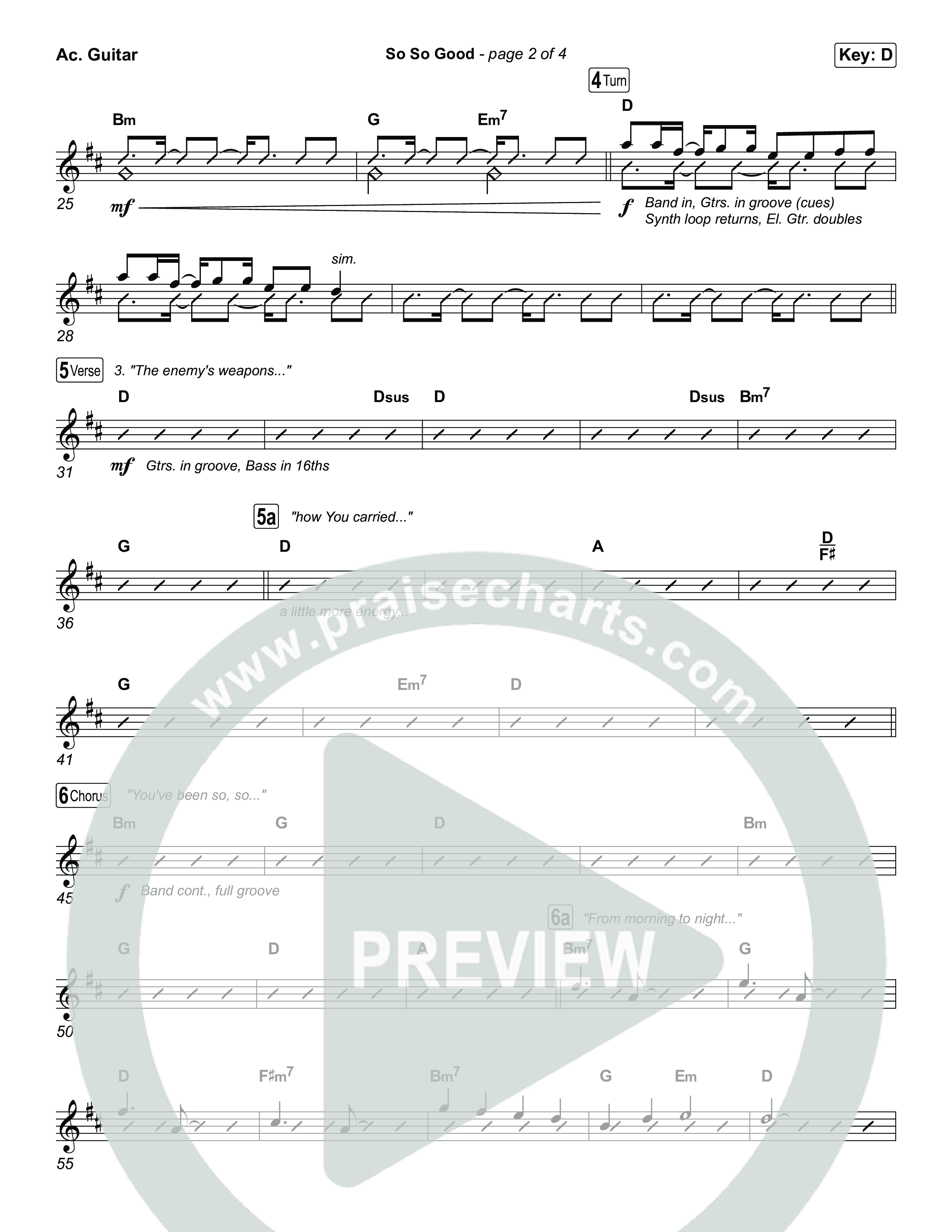 So So Good Acoustic Guitar (Phil Wickham)