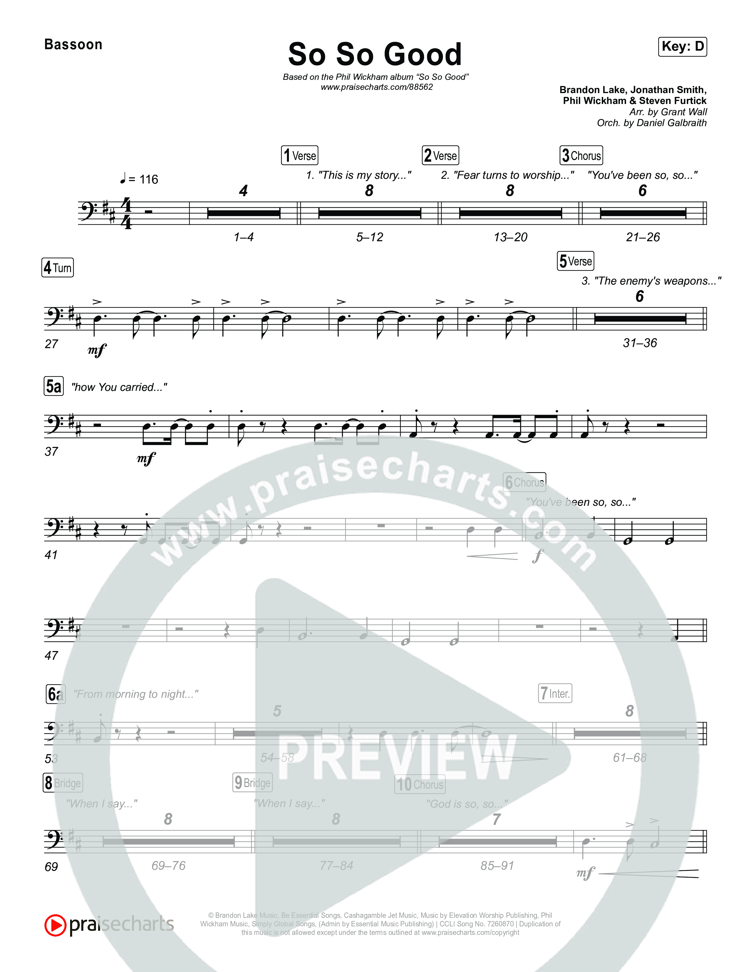 So So Good Bassoon (Phil Wickham)