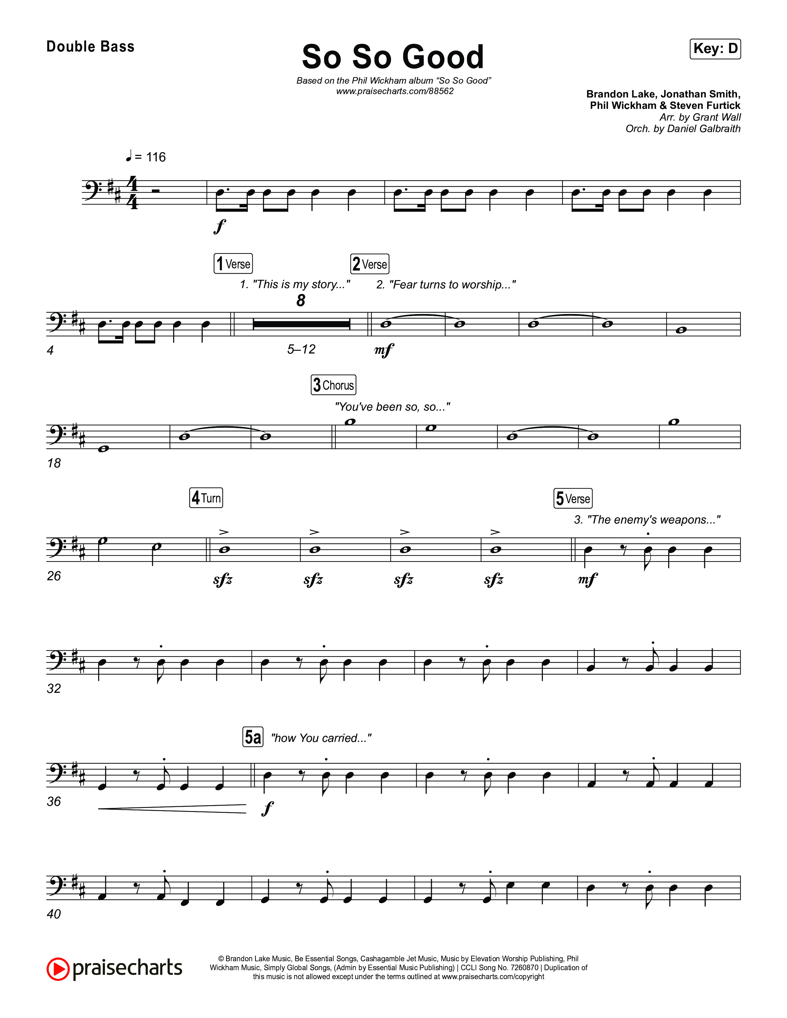 So So Good String Bass (Phil Wickham)