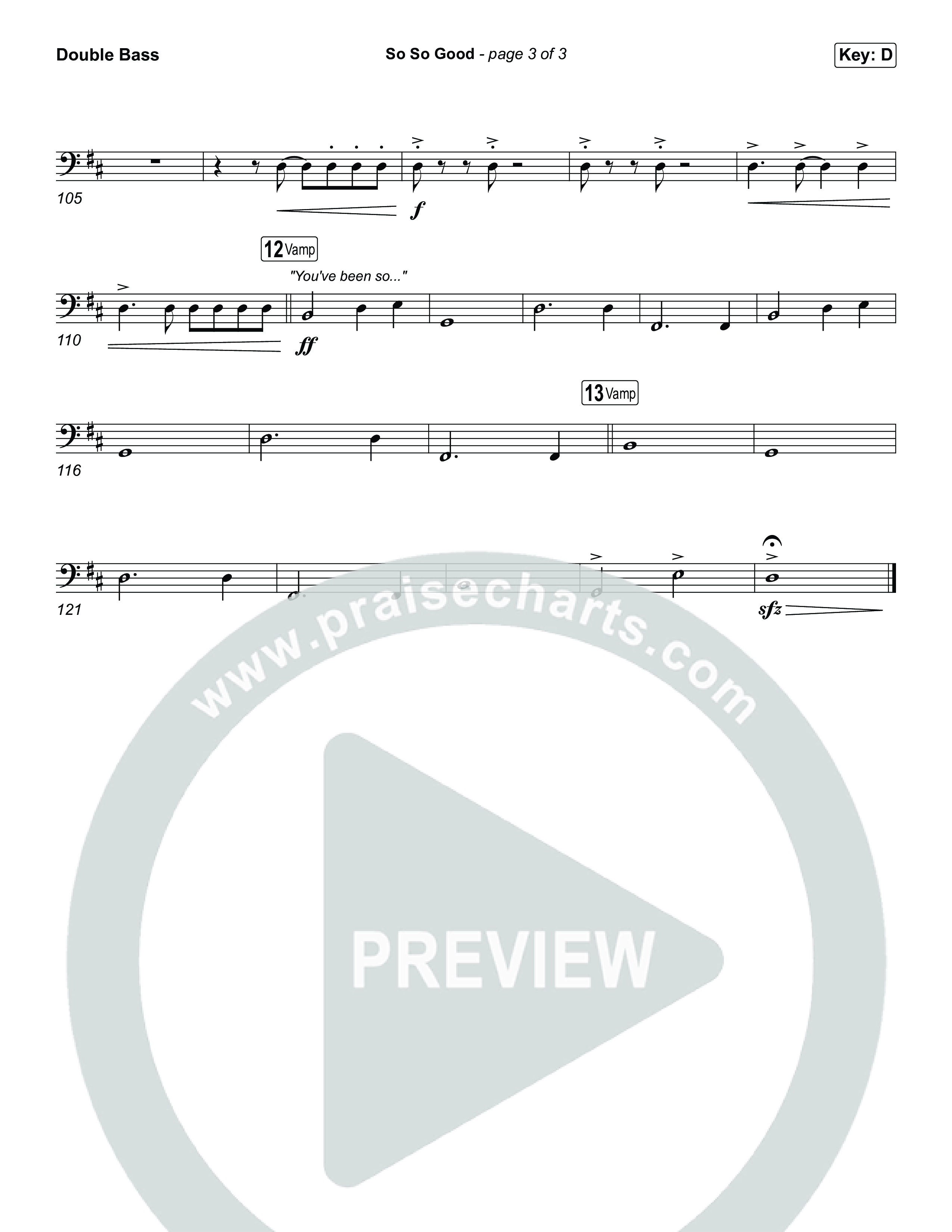 So So Good String Bass (Phil Wickham)