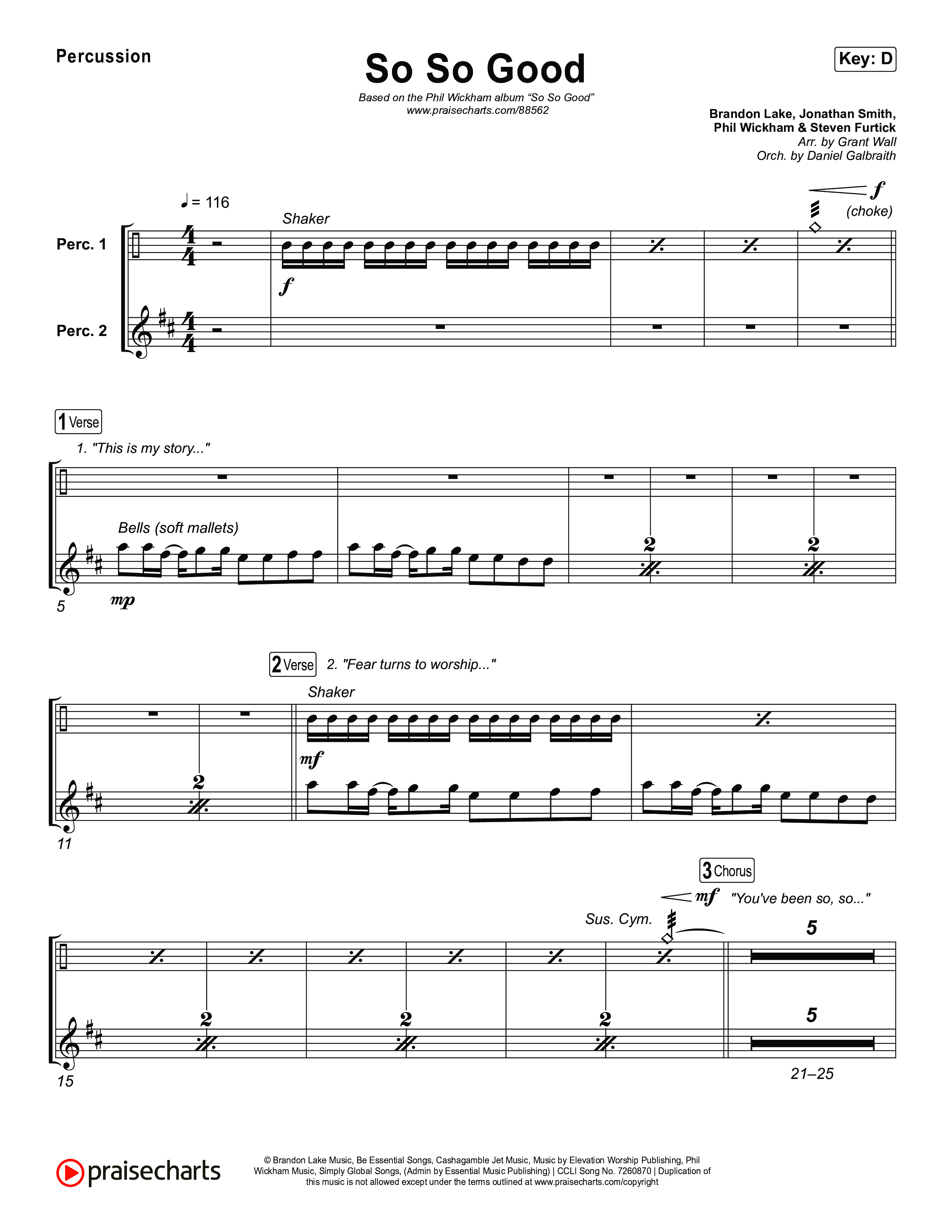 So So Good Percussion (Phil Wickham)