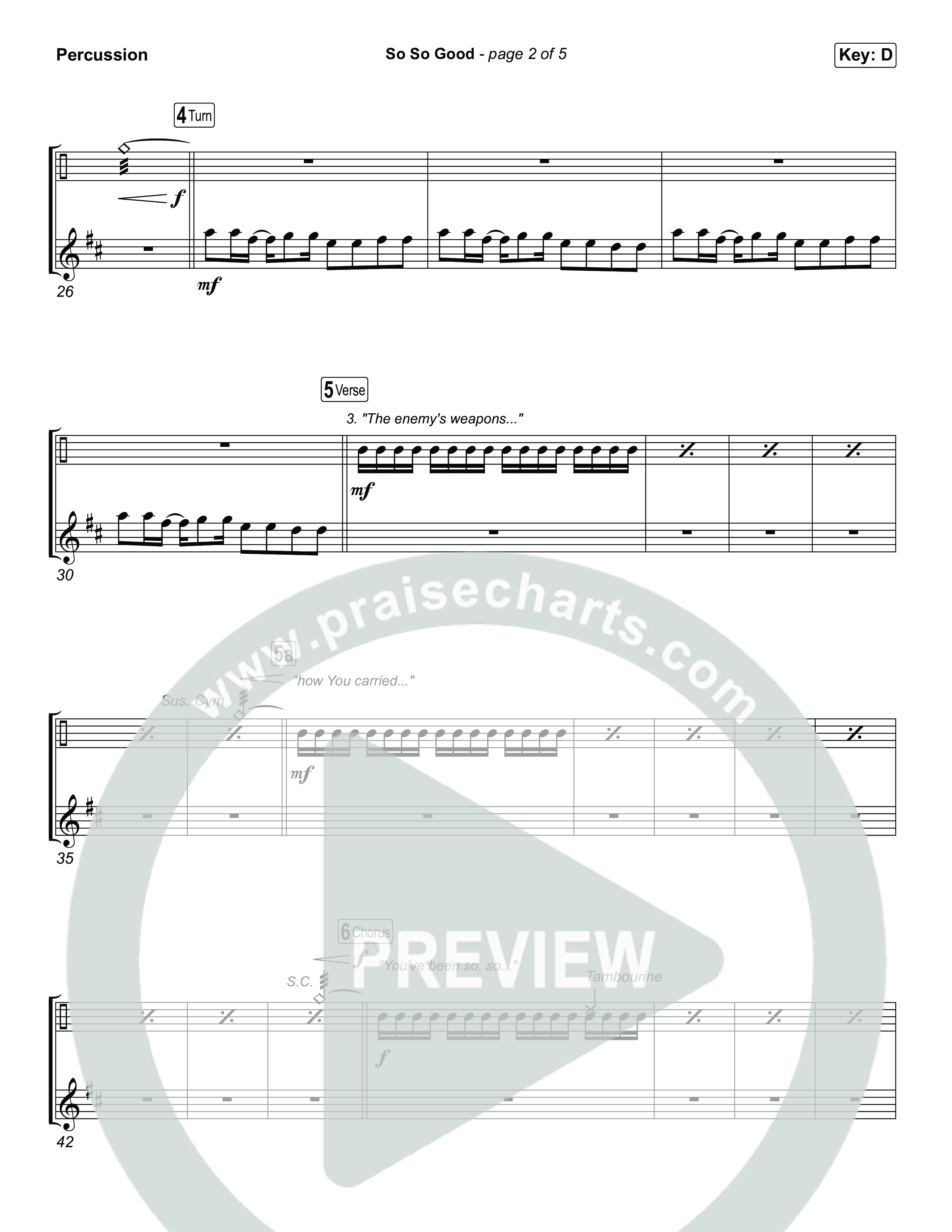 So So Good Percussion (Phil Wickham)