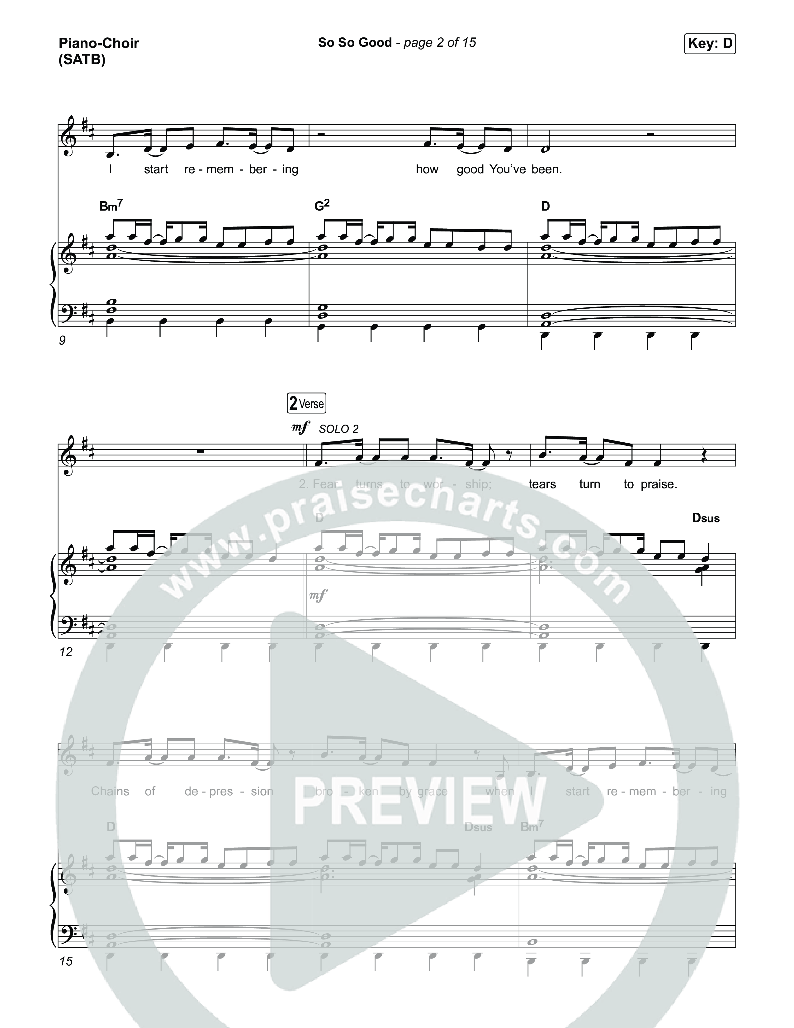 So So Good Piano/Vocal Pack (Phil Wickham)