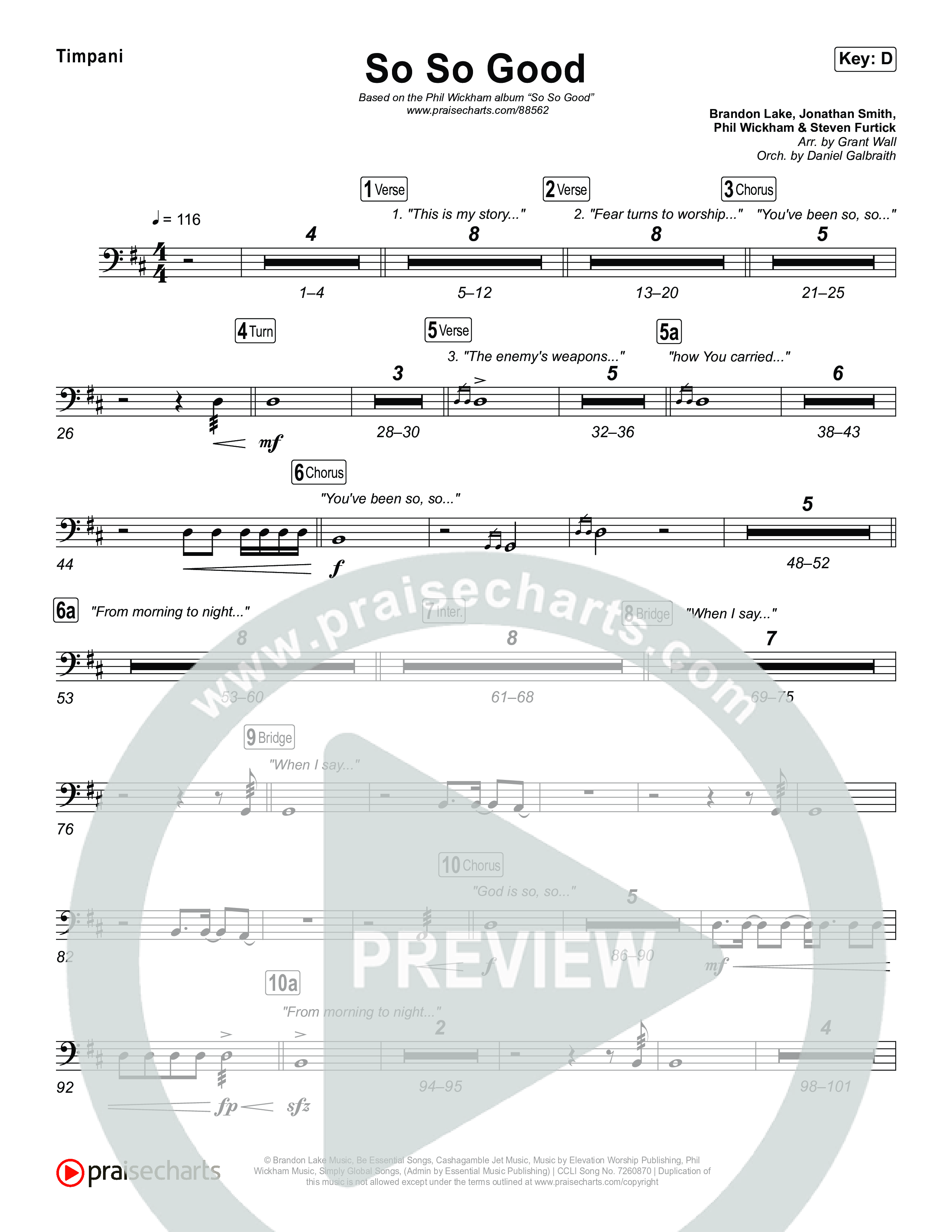 So So Good Timpani (Phil Wickham)