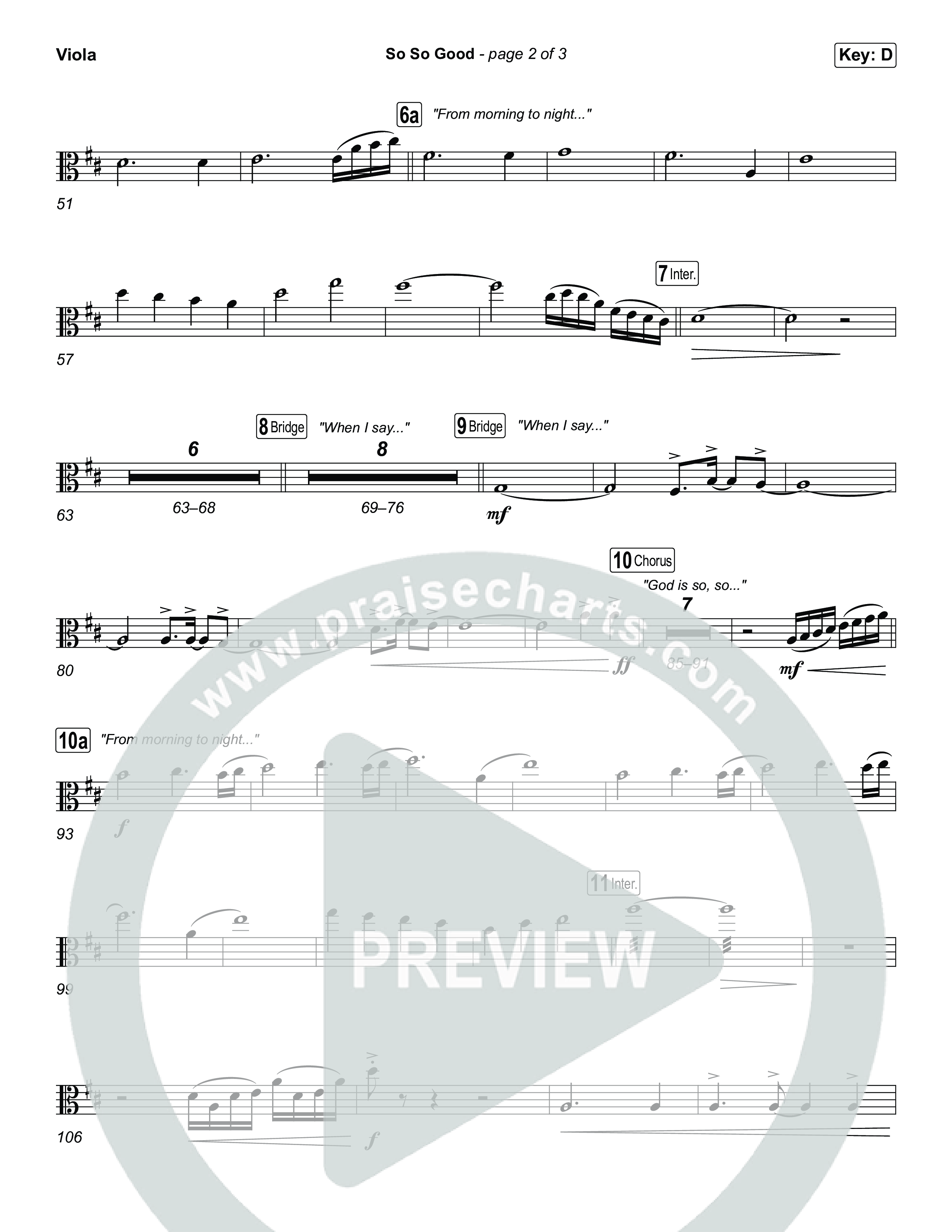 So So Good Viola (Phil Wickham)