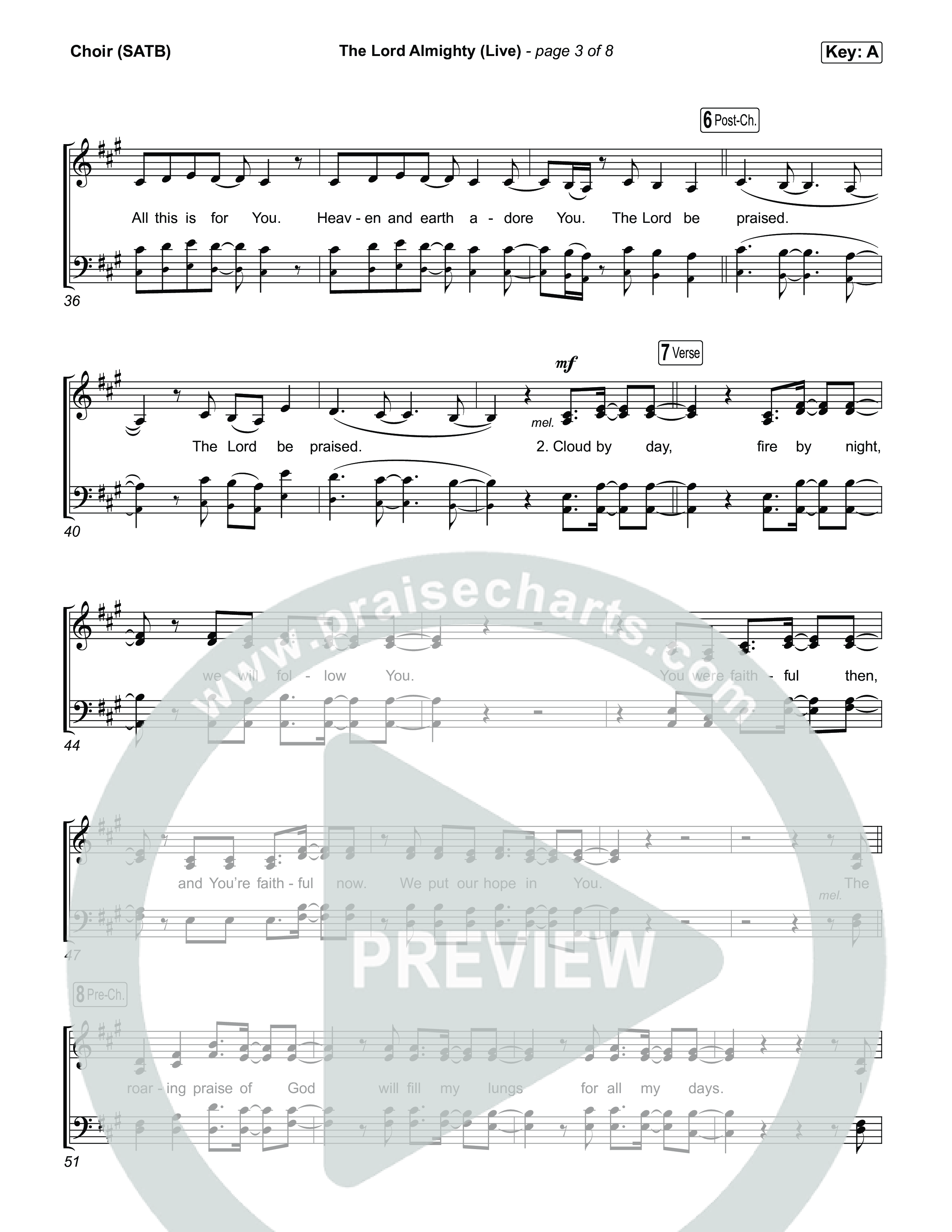 The Lord Almighty (Live) Choir Sheet (SATB) (The McClures)