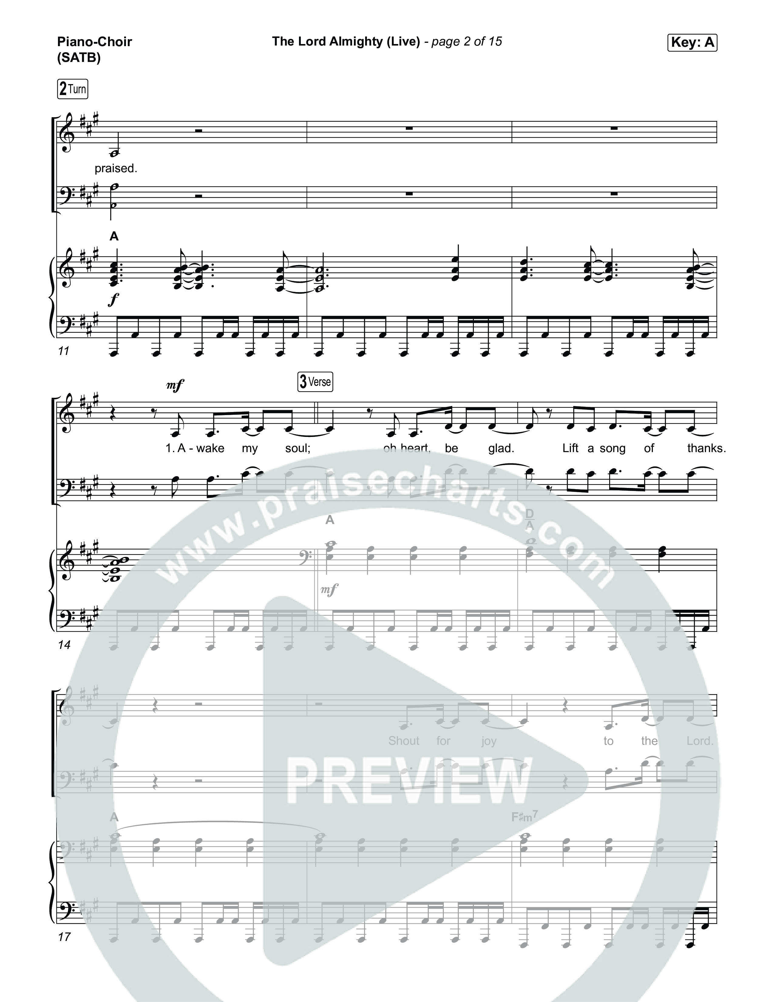 The Lord Almighty (Live) Piano/Vocal Pack (The McClures)