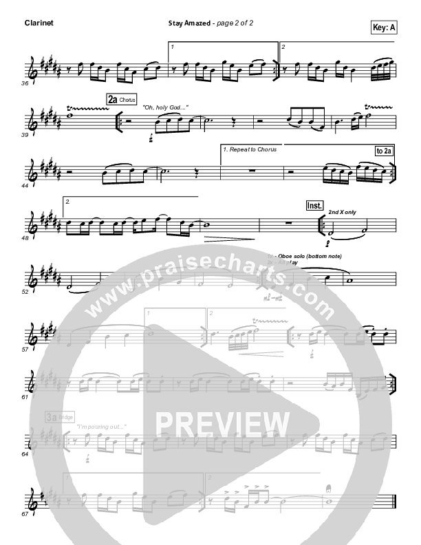 Stay Amazed Clarinet (Gateway Worship)