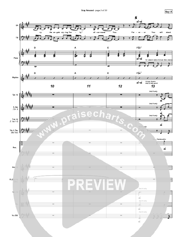 Stay Amazed Conductor's Score (Gateway Worship)