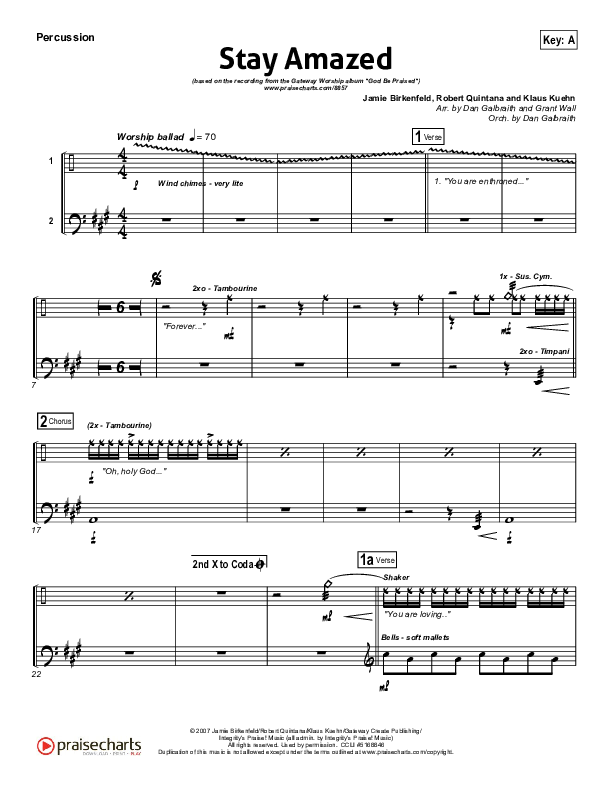 Stay Amazed Percussion (Gateway Worship)