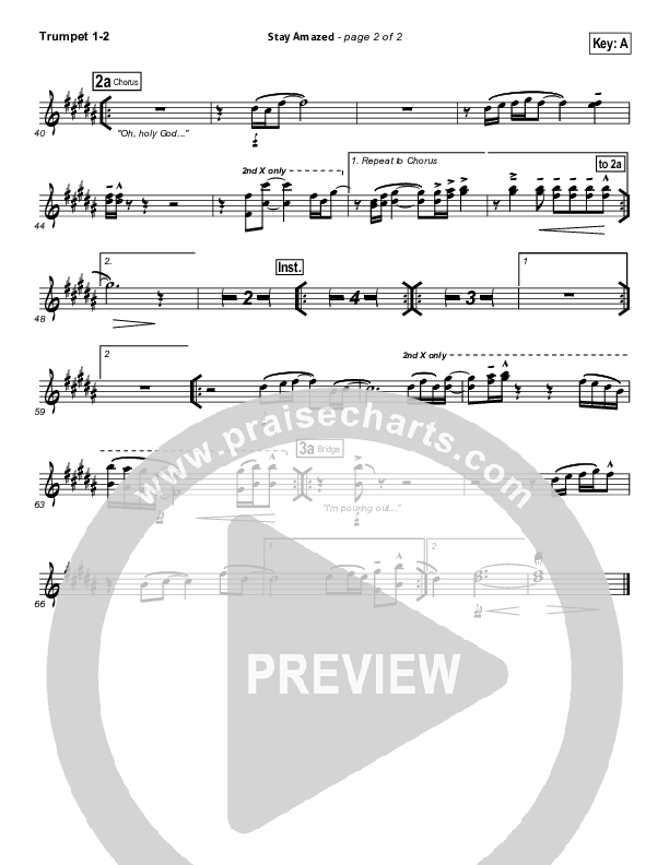 Stay Amazed Trumpet 1,2 (Gateway Worship)