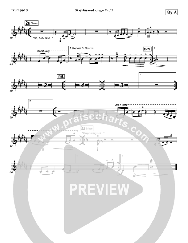 Stay Amazed Trumpet 3 (Gateway Worship)