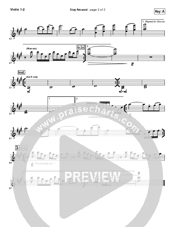 Stay Amazed Violin 1/2 (Gateway Worship)