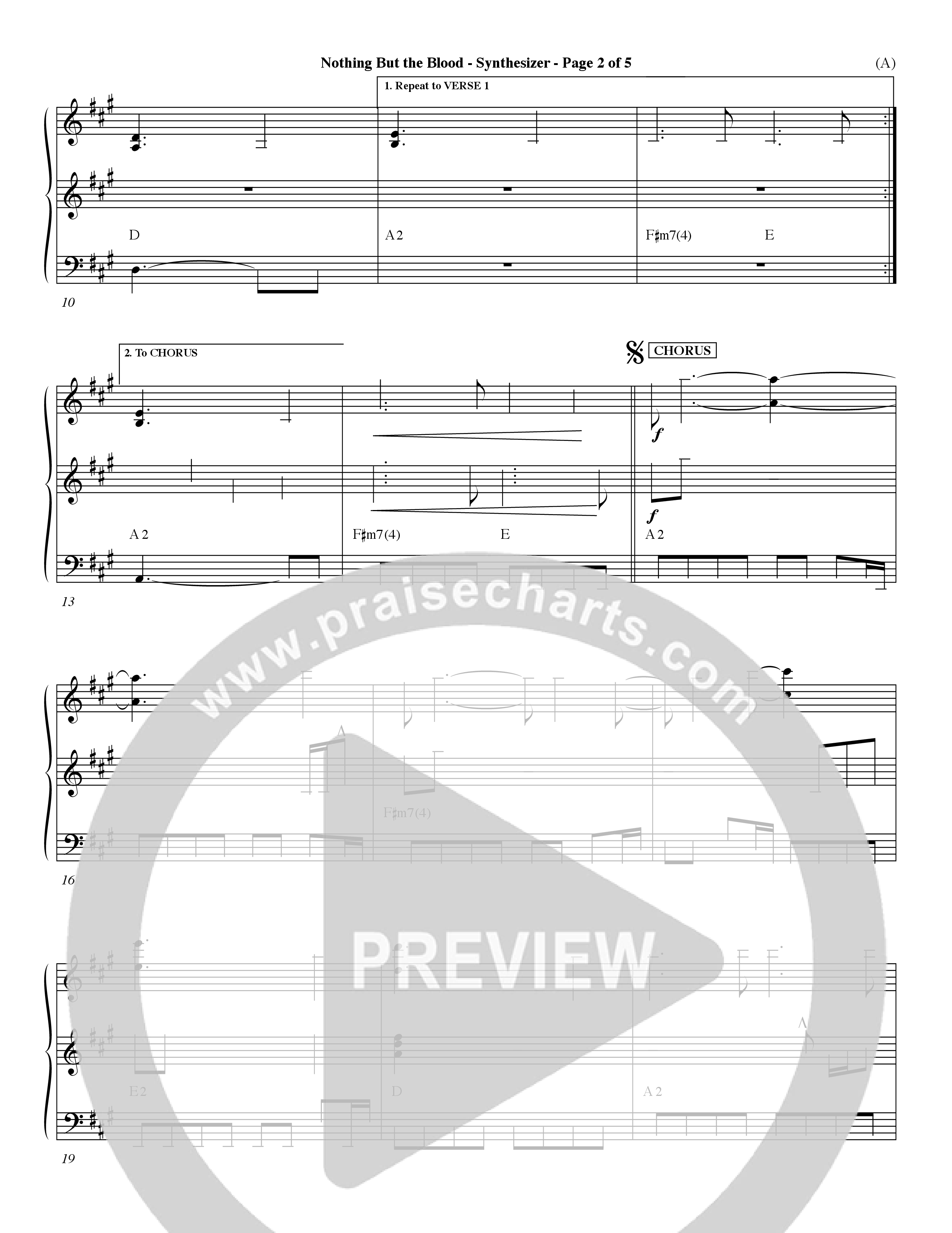 Nothing But The Blood (Choral Anthem SATB) Synth (Word Music Choral / Orch. Mark Cole)