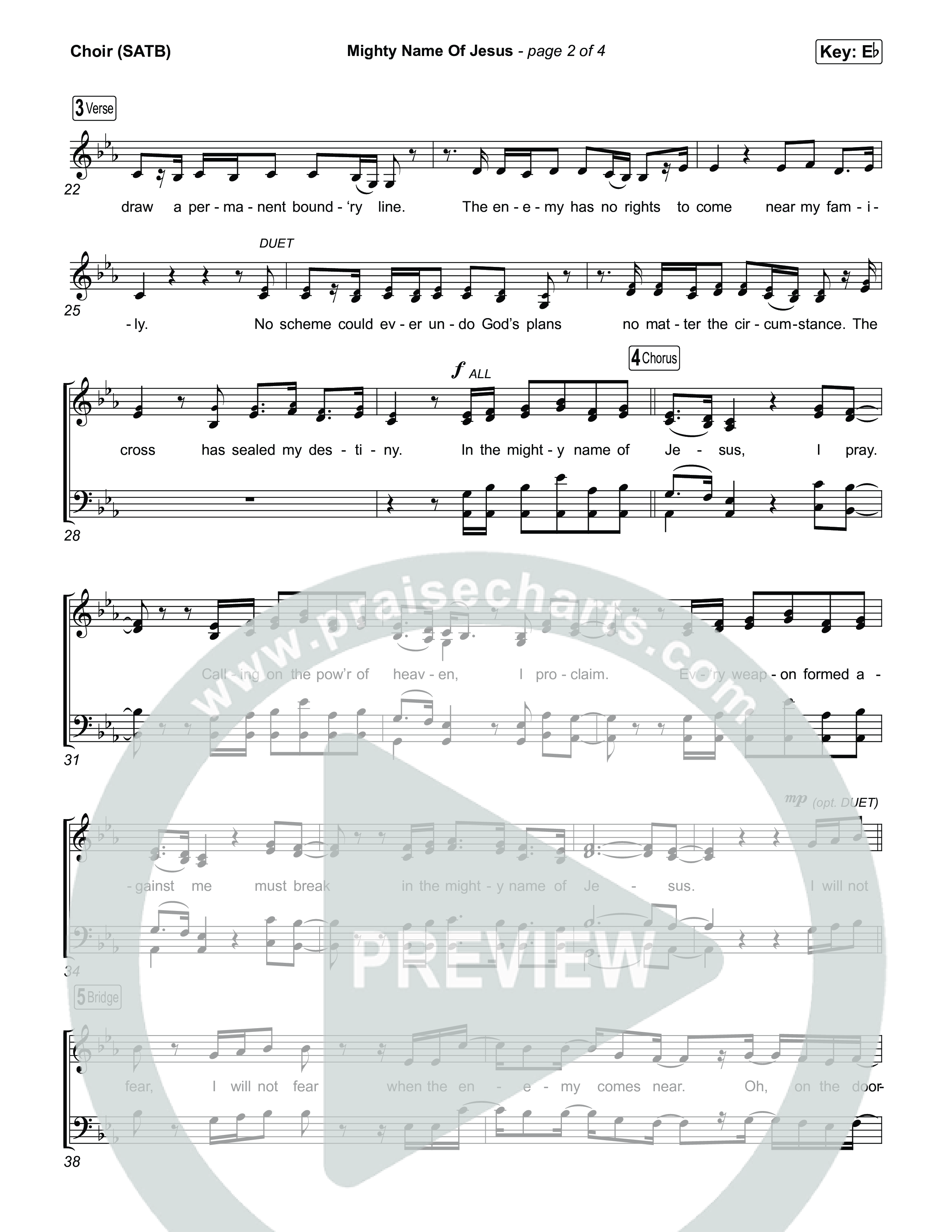 Mighty Name Of Jesus Choir Sheet (SATB) (Hope Darst / Josh Baldwin)
