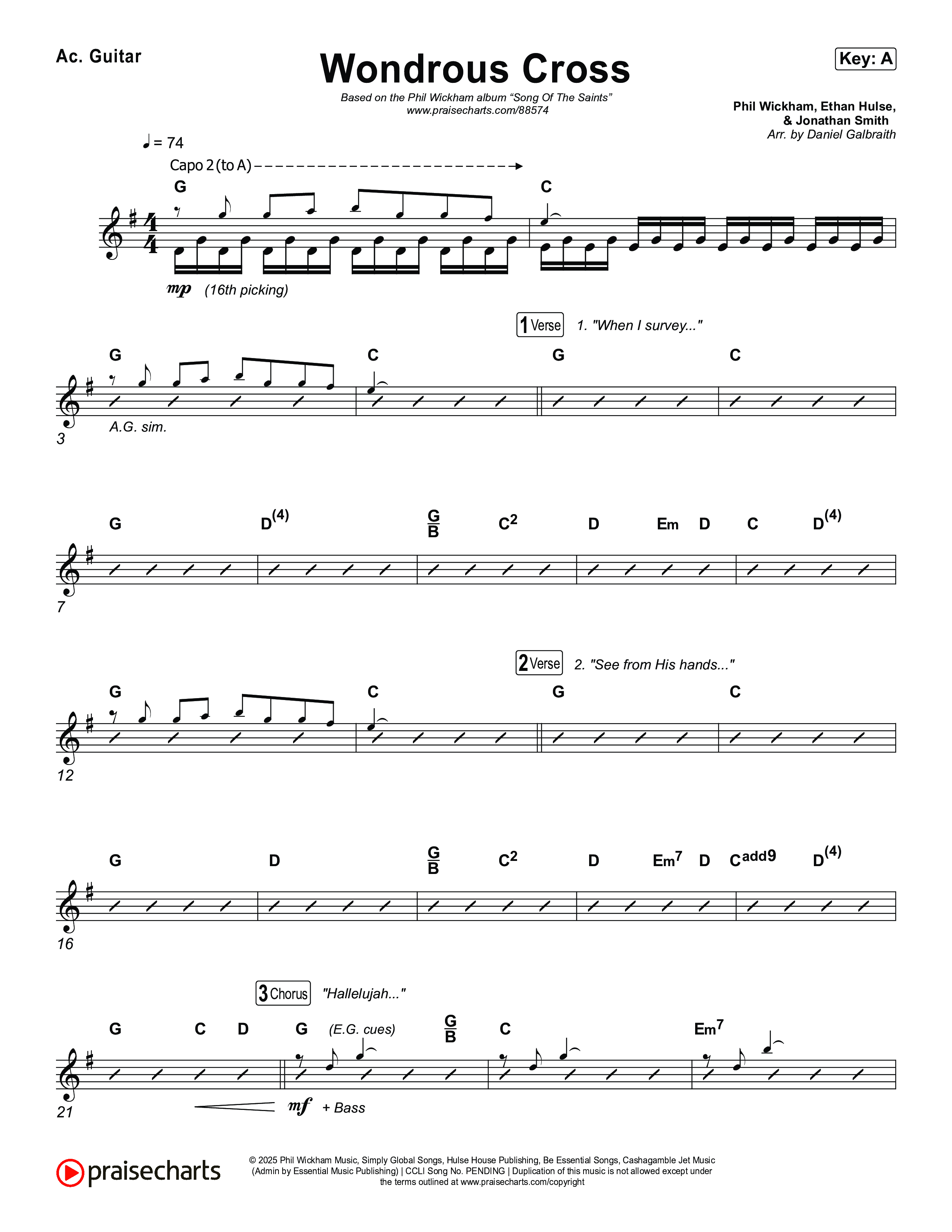 Wondrous Cross Acoustic Guitar (Phil Wickham)