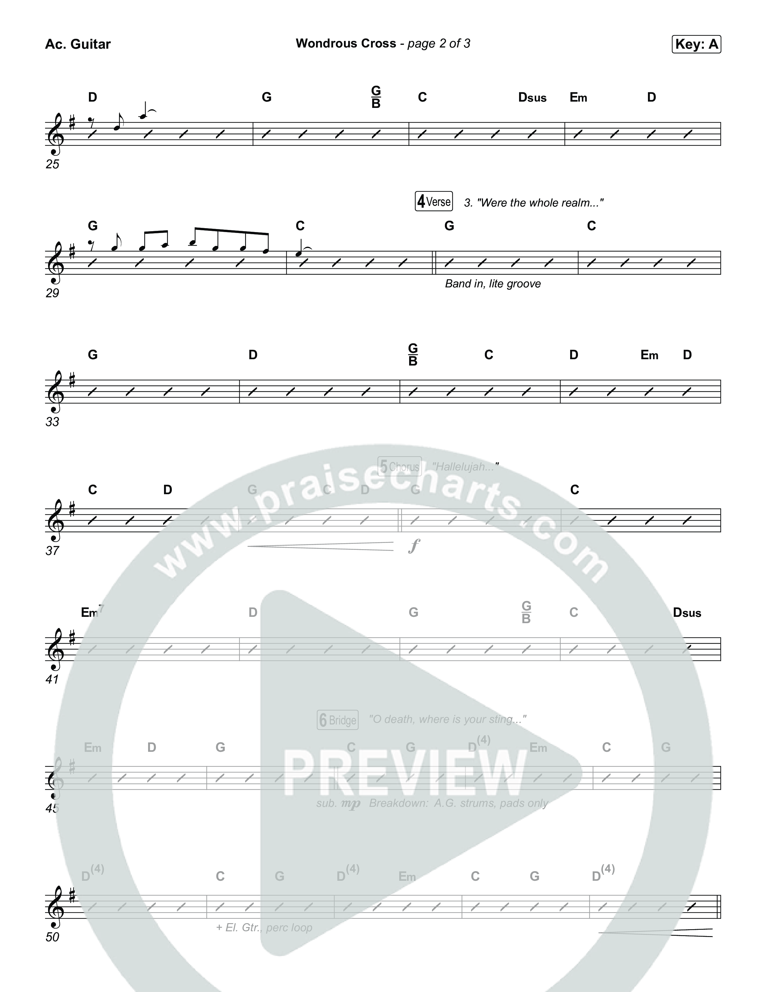 Wondrous Cross Acoustic Guitar (Phil Wickham)