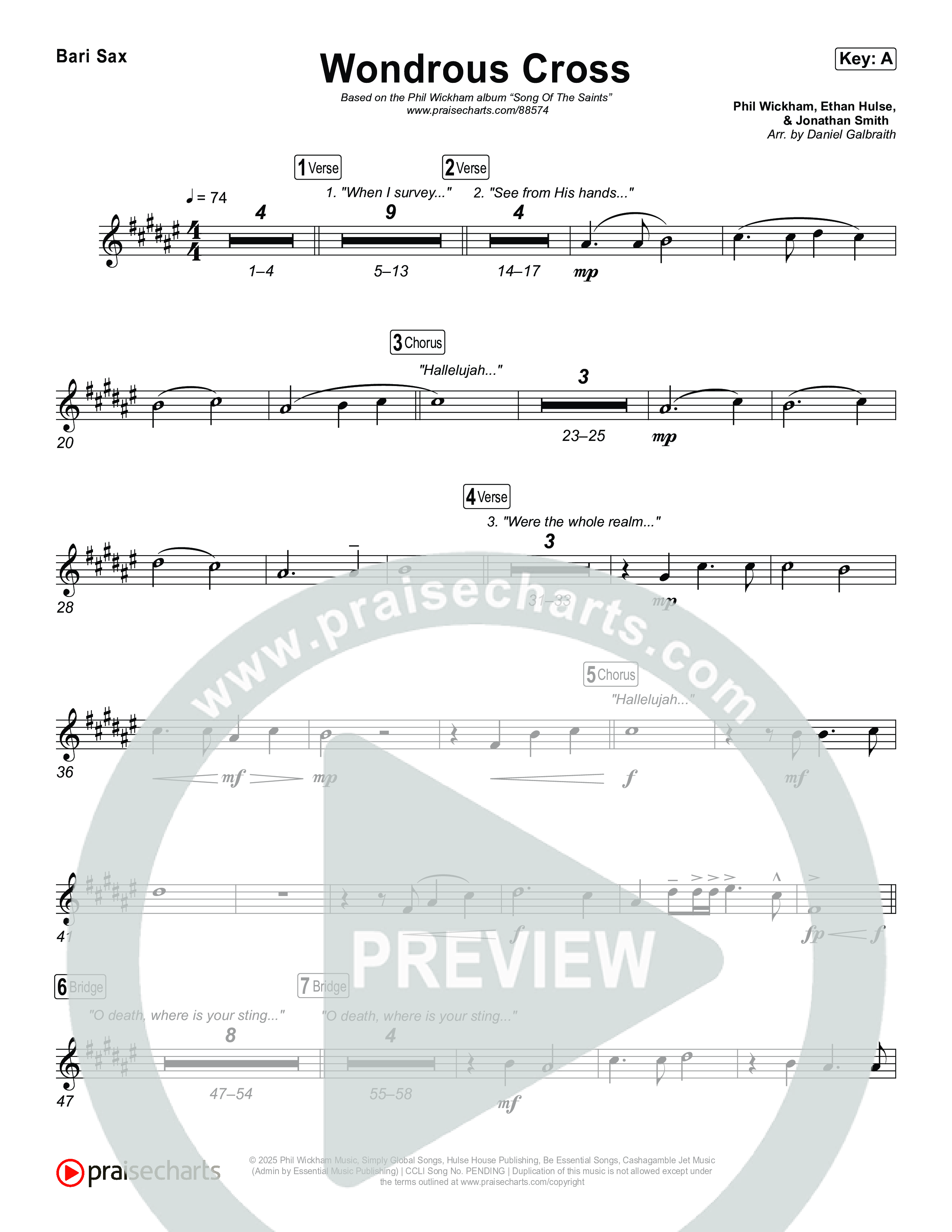 Wondrous Cross Bari Sax (Phil Wickham)